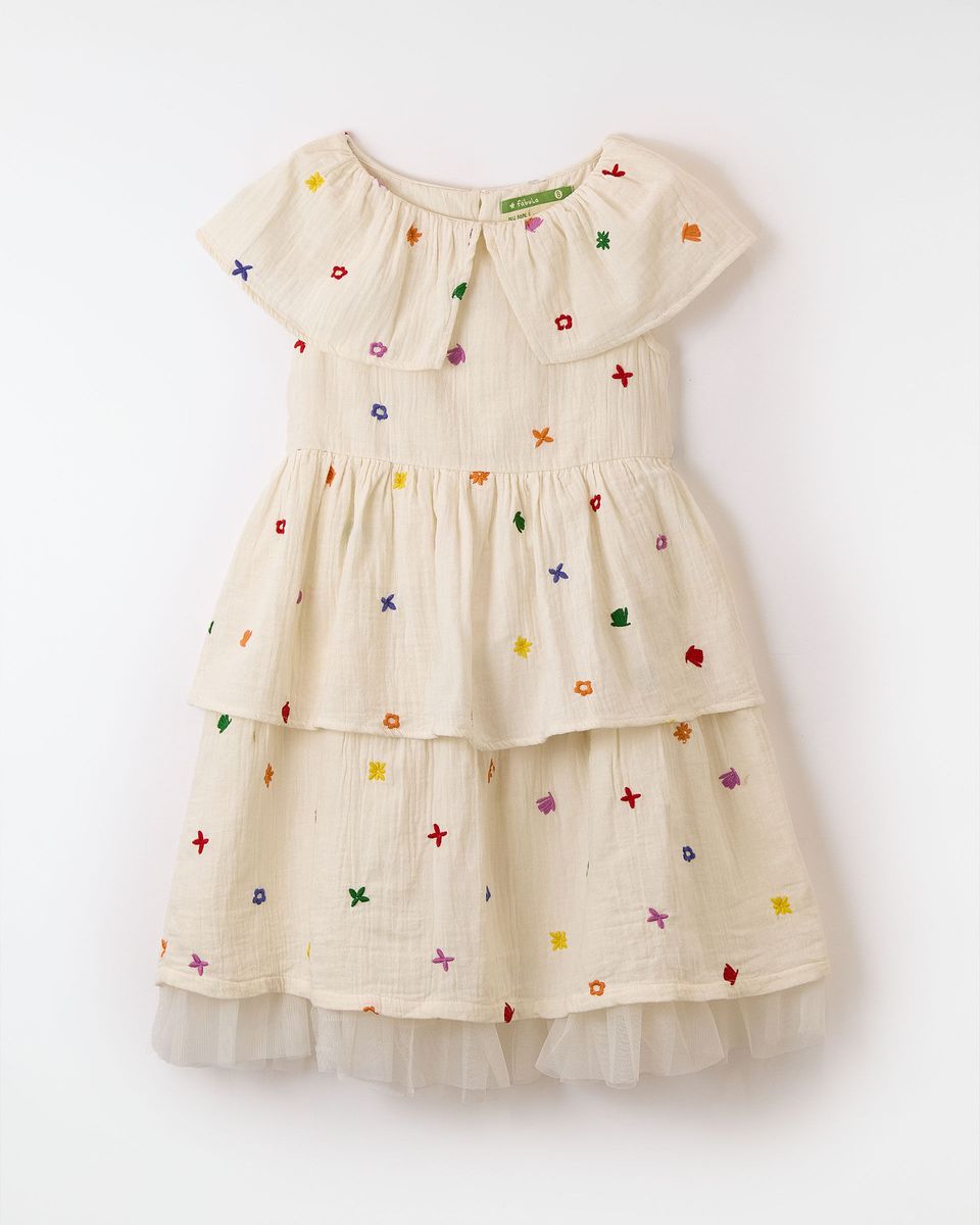 Vestido Festejo Bordado Jardinzin