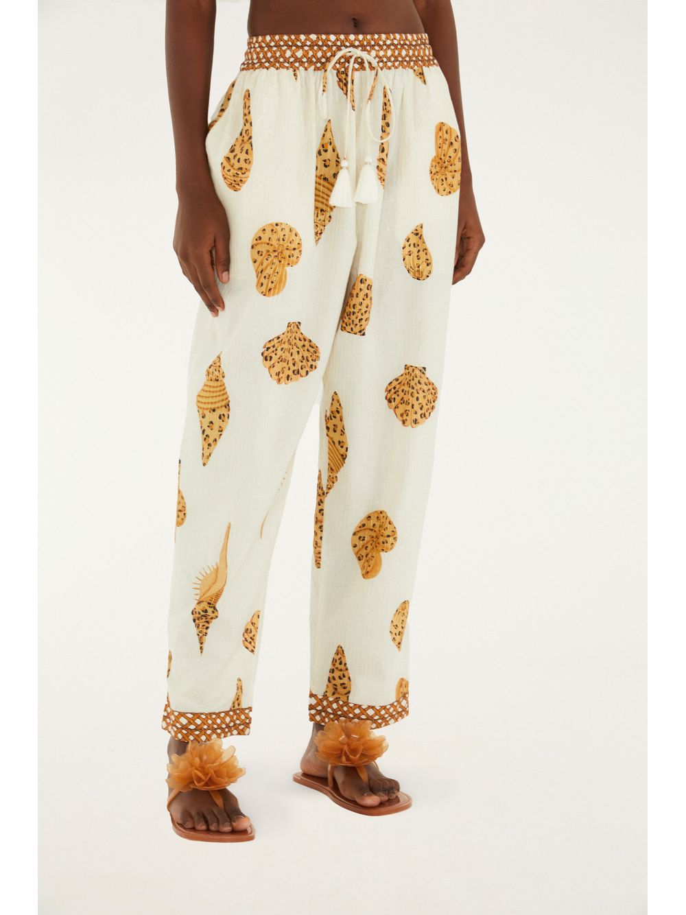 Farm — Calça Estampada Concha Pintada