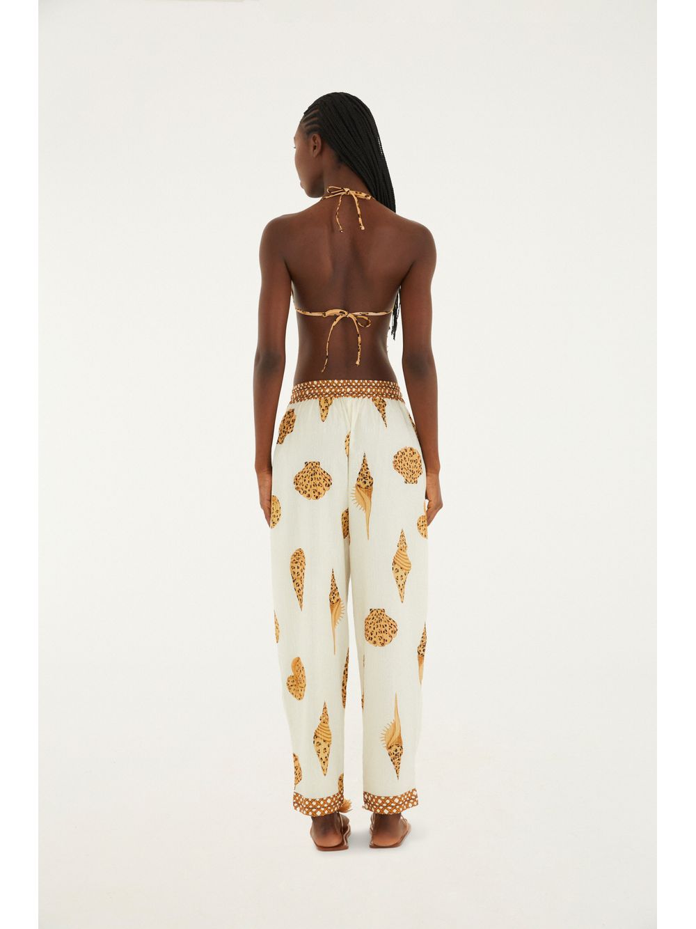 Farm — Calça Estampada Concha Pintada