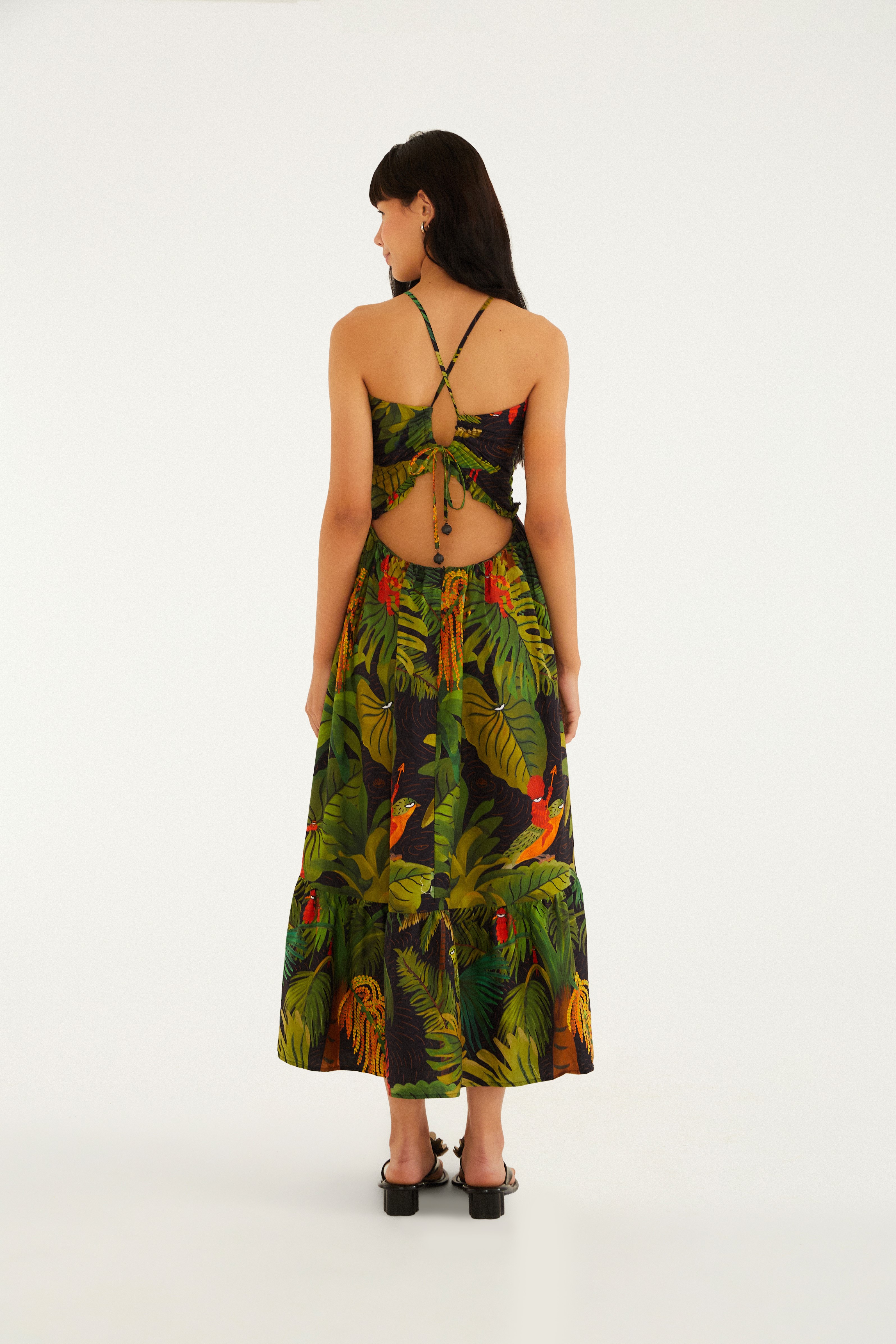 Vestido Midi Estampado Enkantados