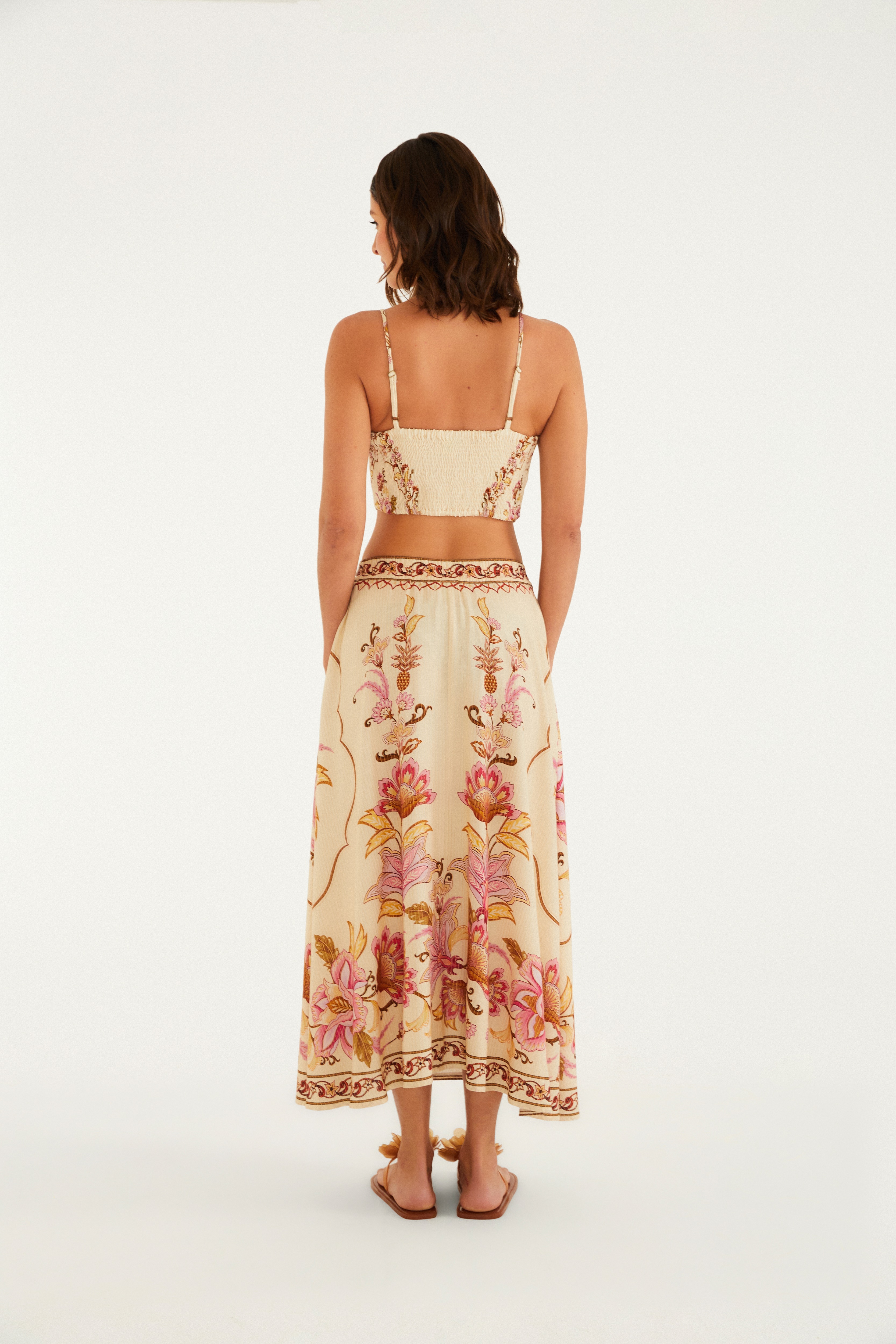 Saia Estampada Jardim Majestoso