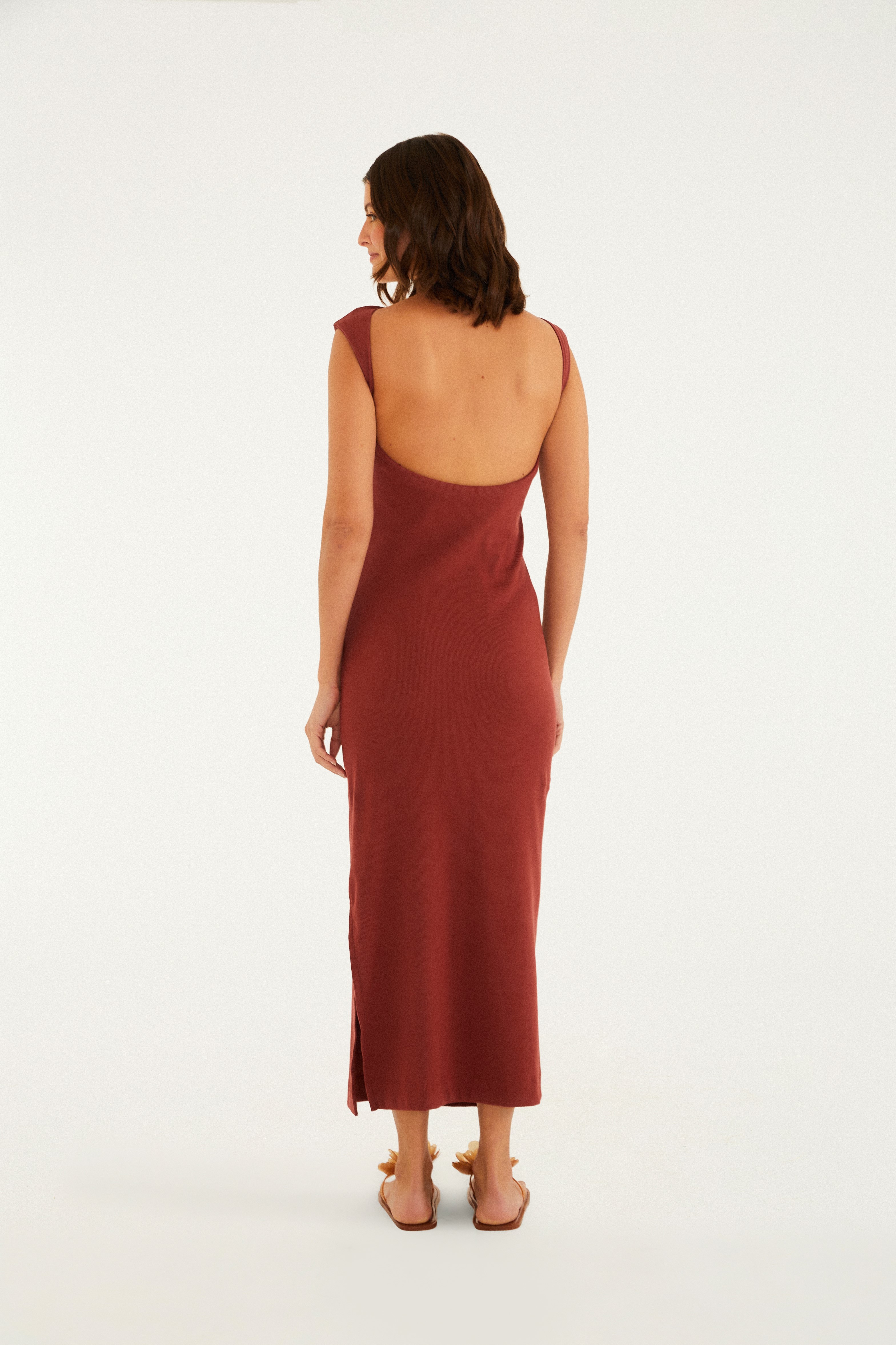 Vestido  Cropped Decote Rib