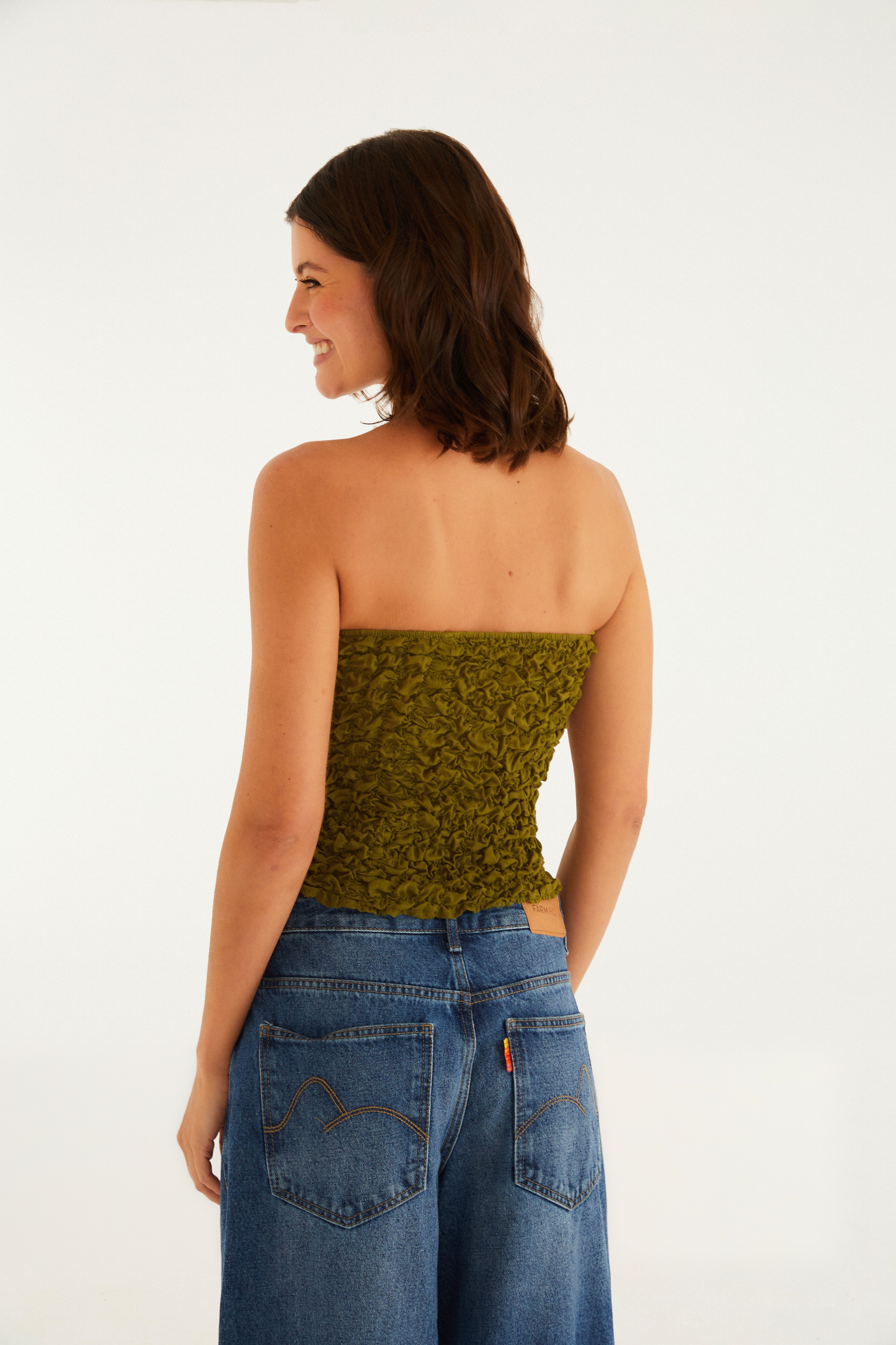 Blusa Lastex Sem Alça