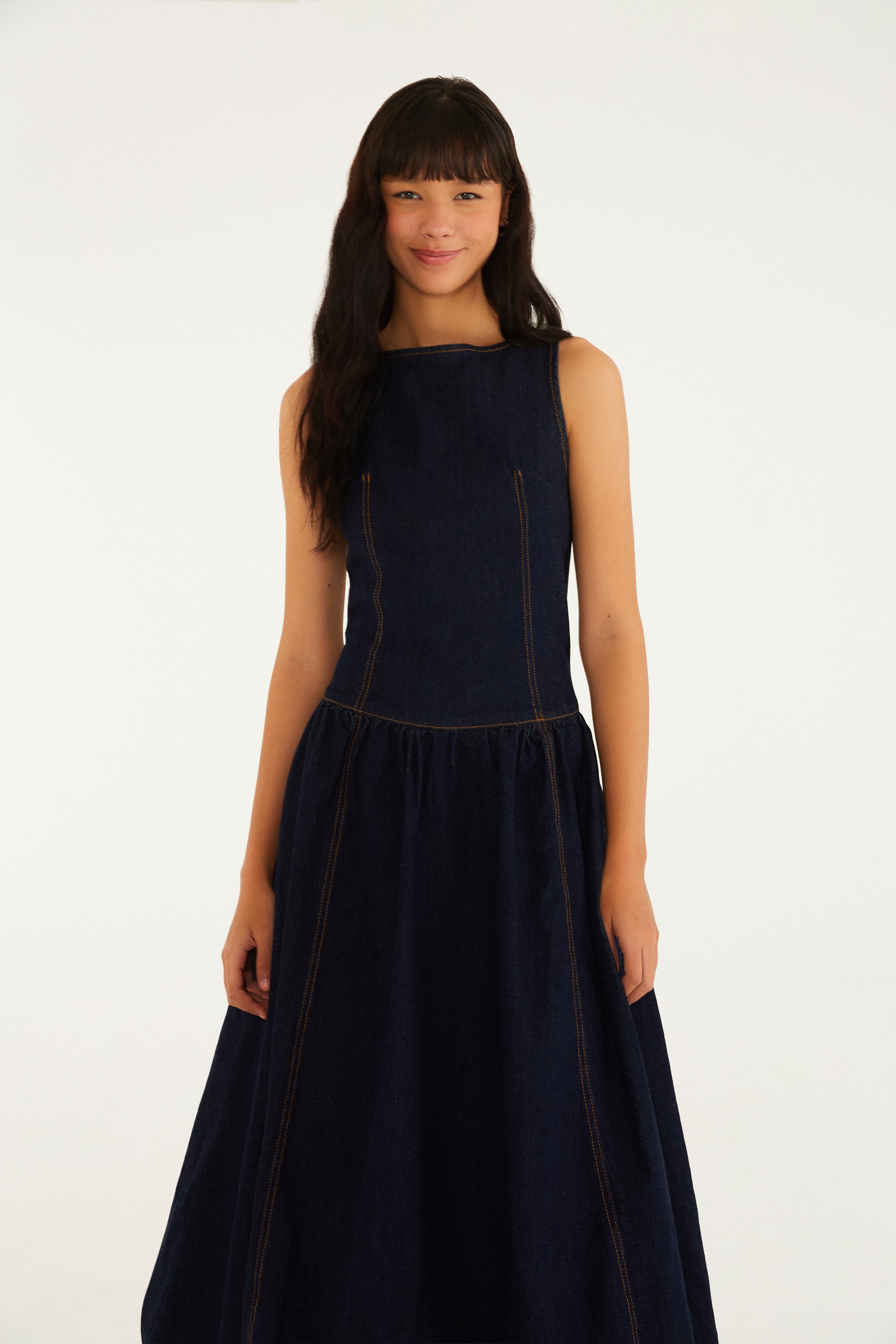 Vestido Jeans Balonê