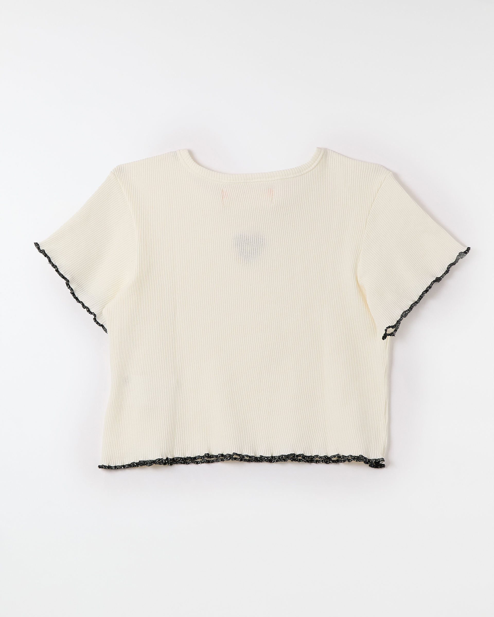 Top Rib Liso Bordado Florzinha