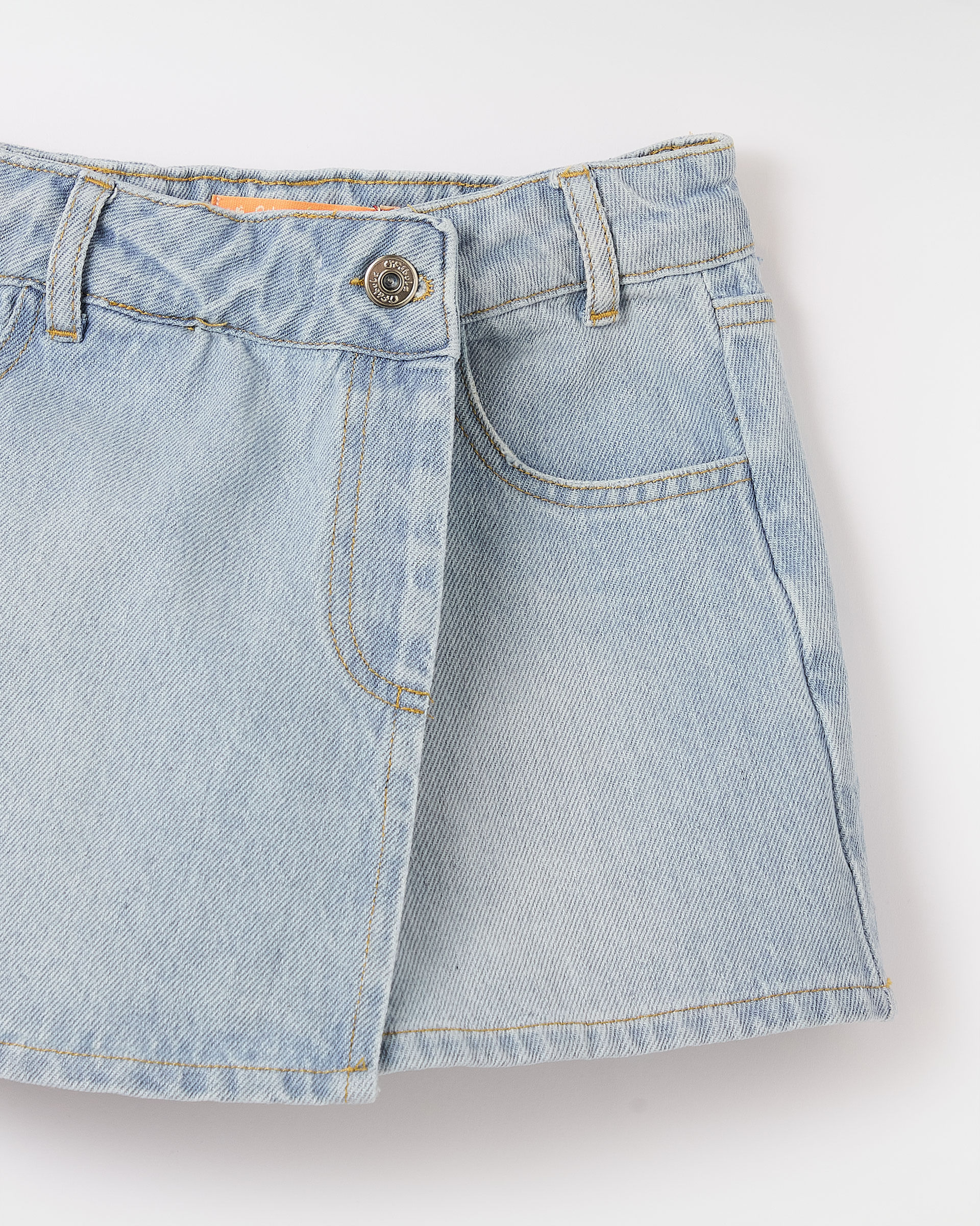 Short Saia Jeans Transpassado