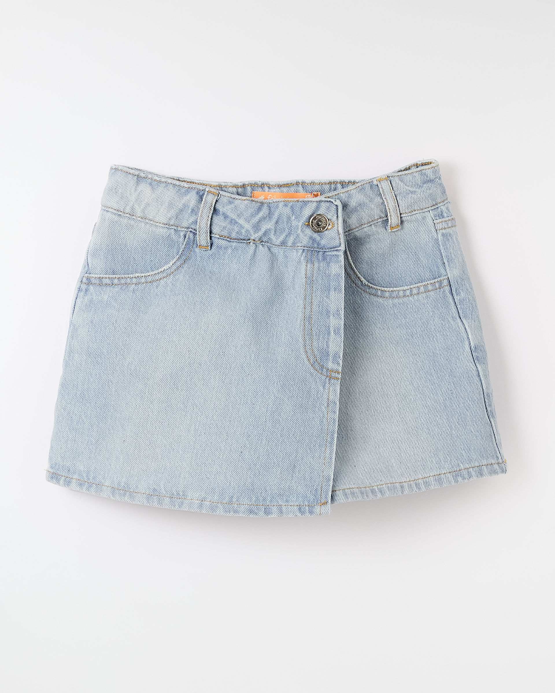 Short Saia Jeans Transpassado