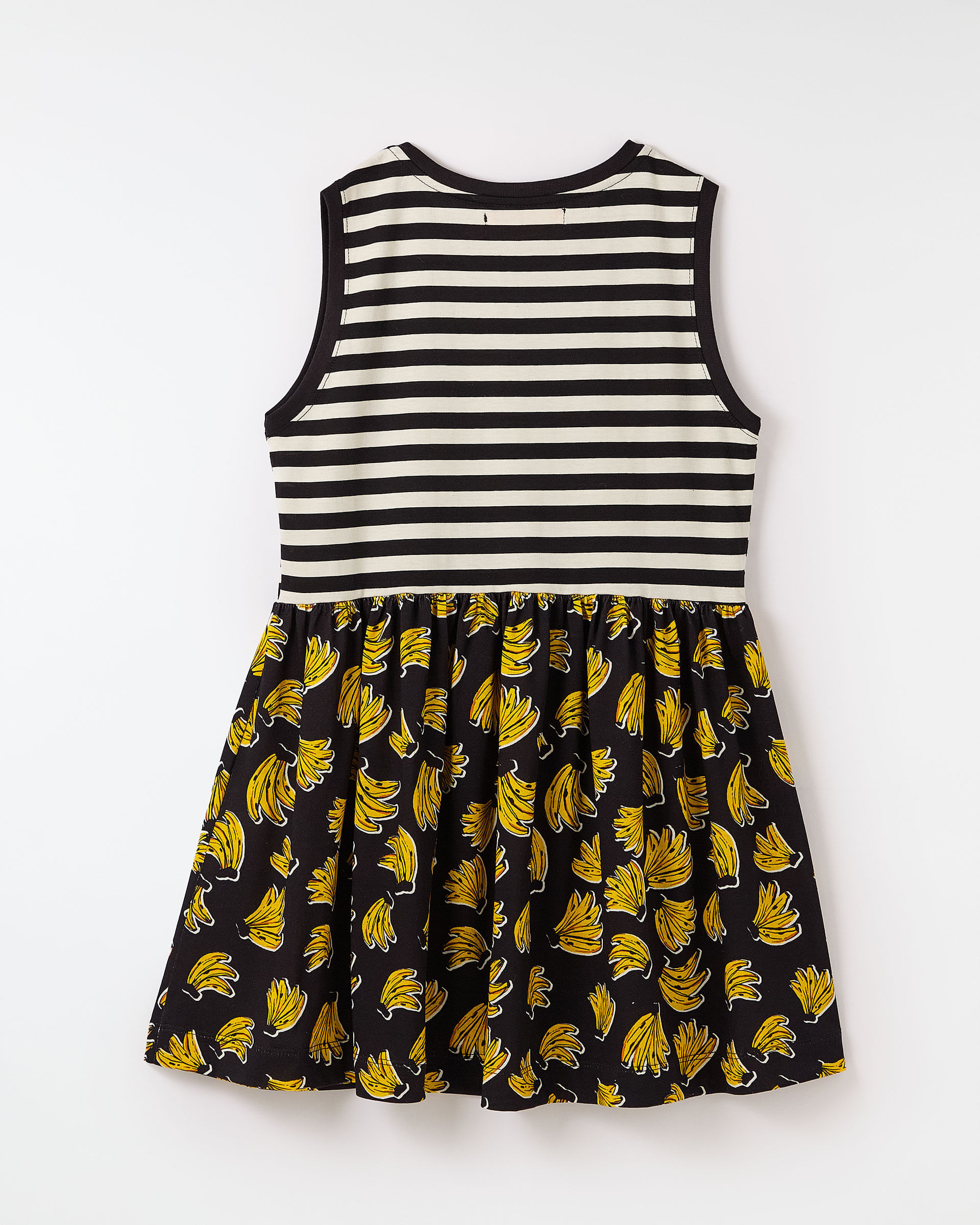 Vestido Listras Saia Confete De Banana