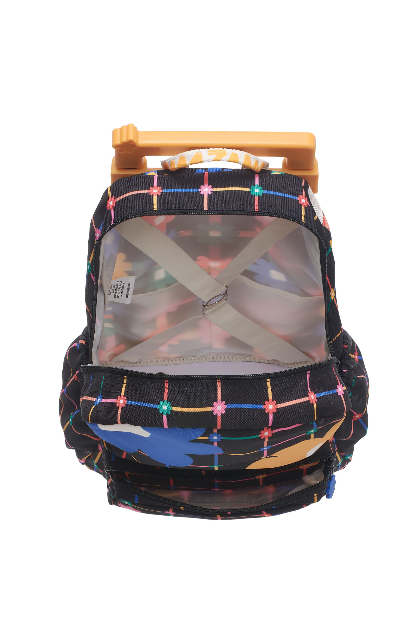 Mochila de Rodinhas Fábula Zumzum Margarida Xadrez