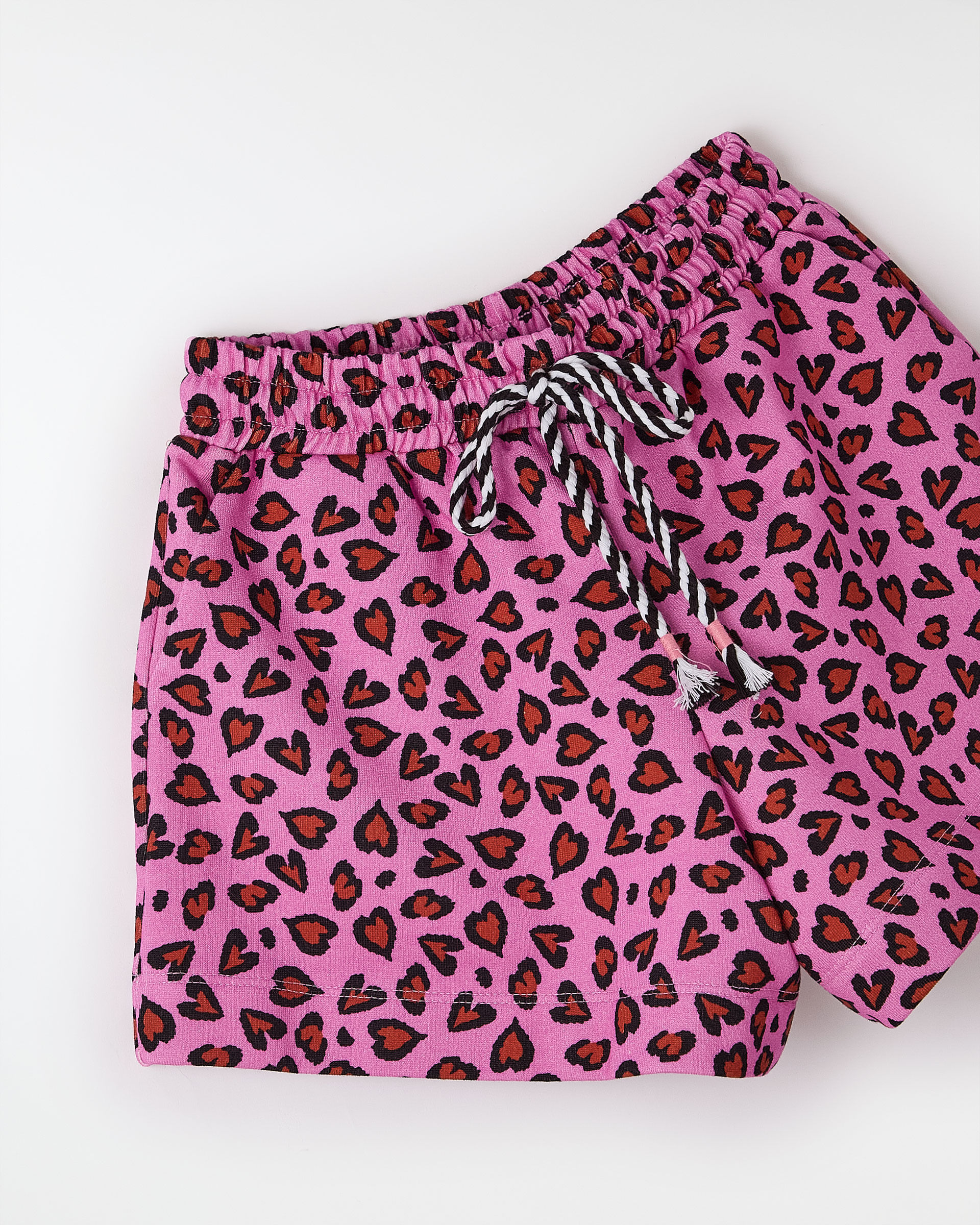 Short Moletom Carinhonca Rosa