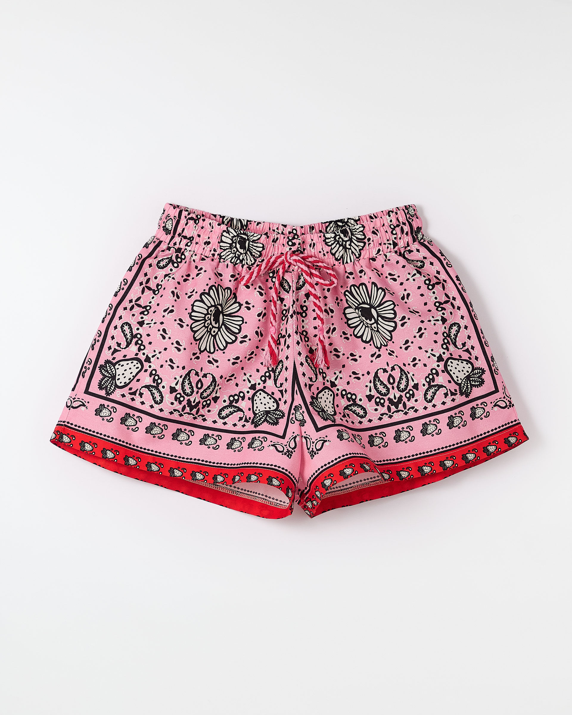 Short Morango Bandana e