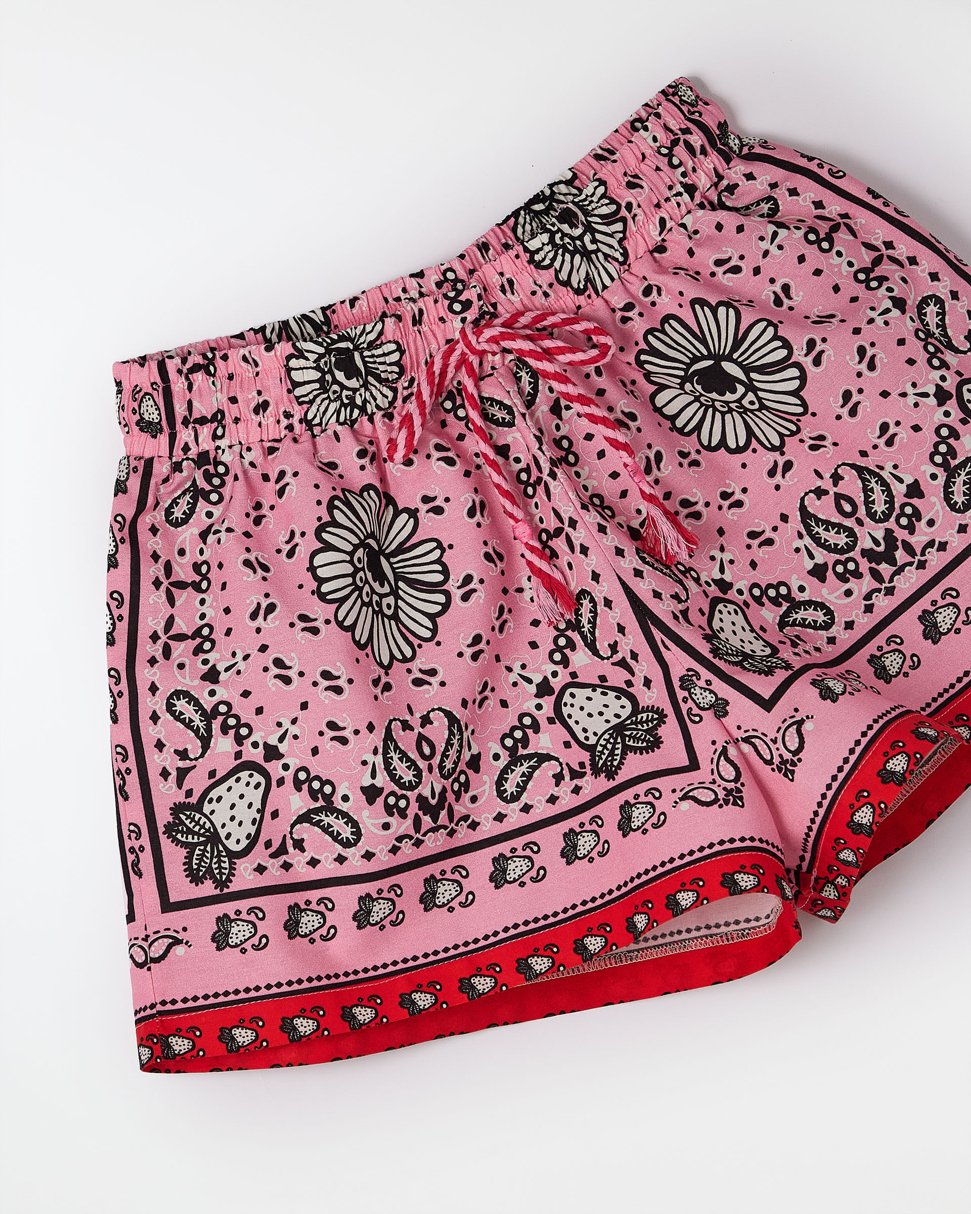 Short Morango Bandana e
