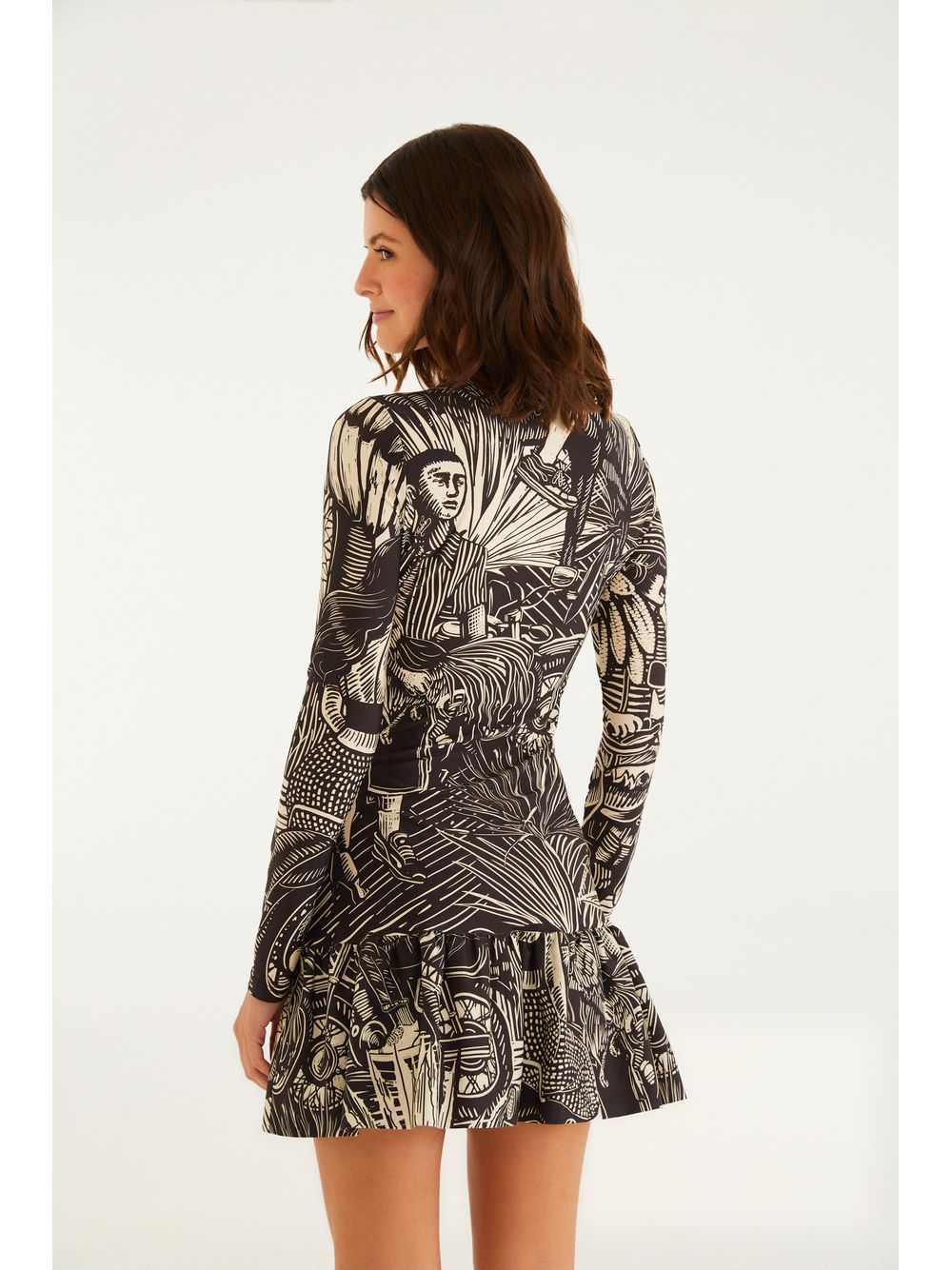Farm — Vestido Curto Cut Out Pb Ruta