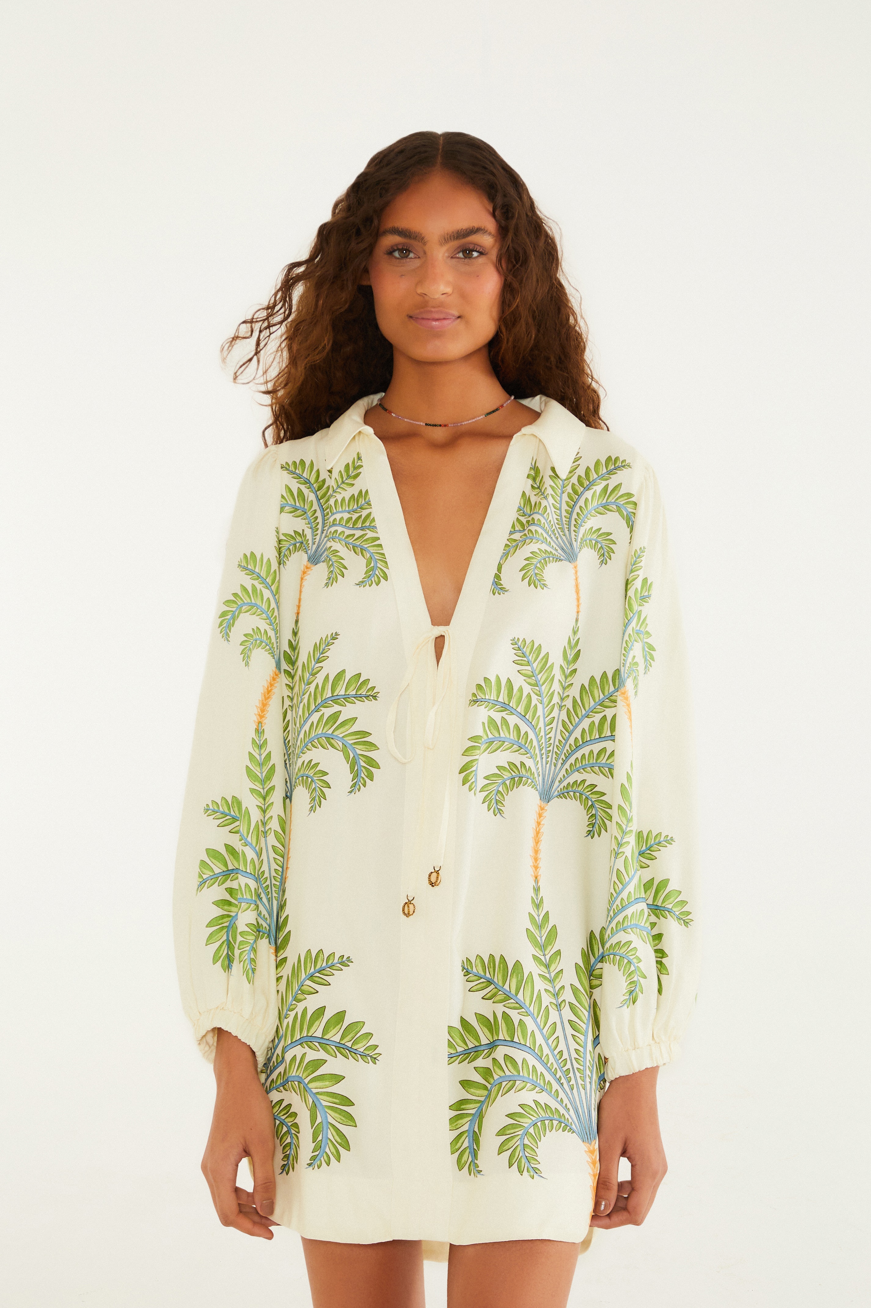 Vestido Camisa Estampado Natureza Floral