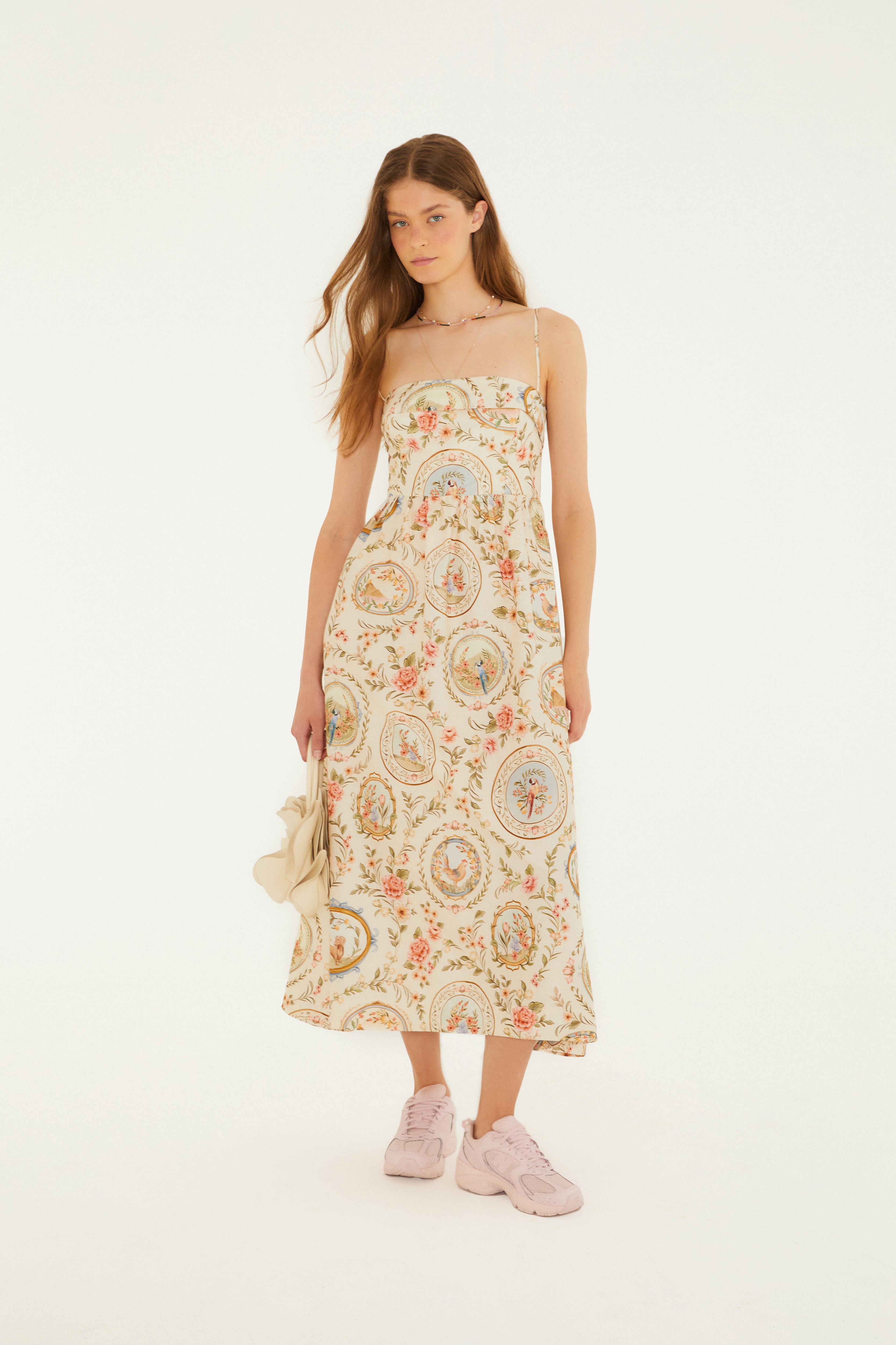 Vestido Longo Estampado Relicário