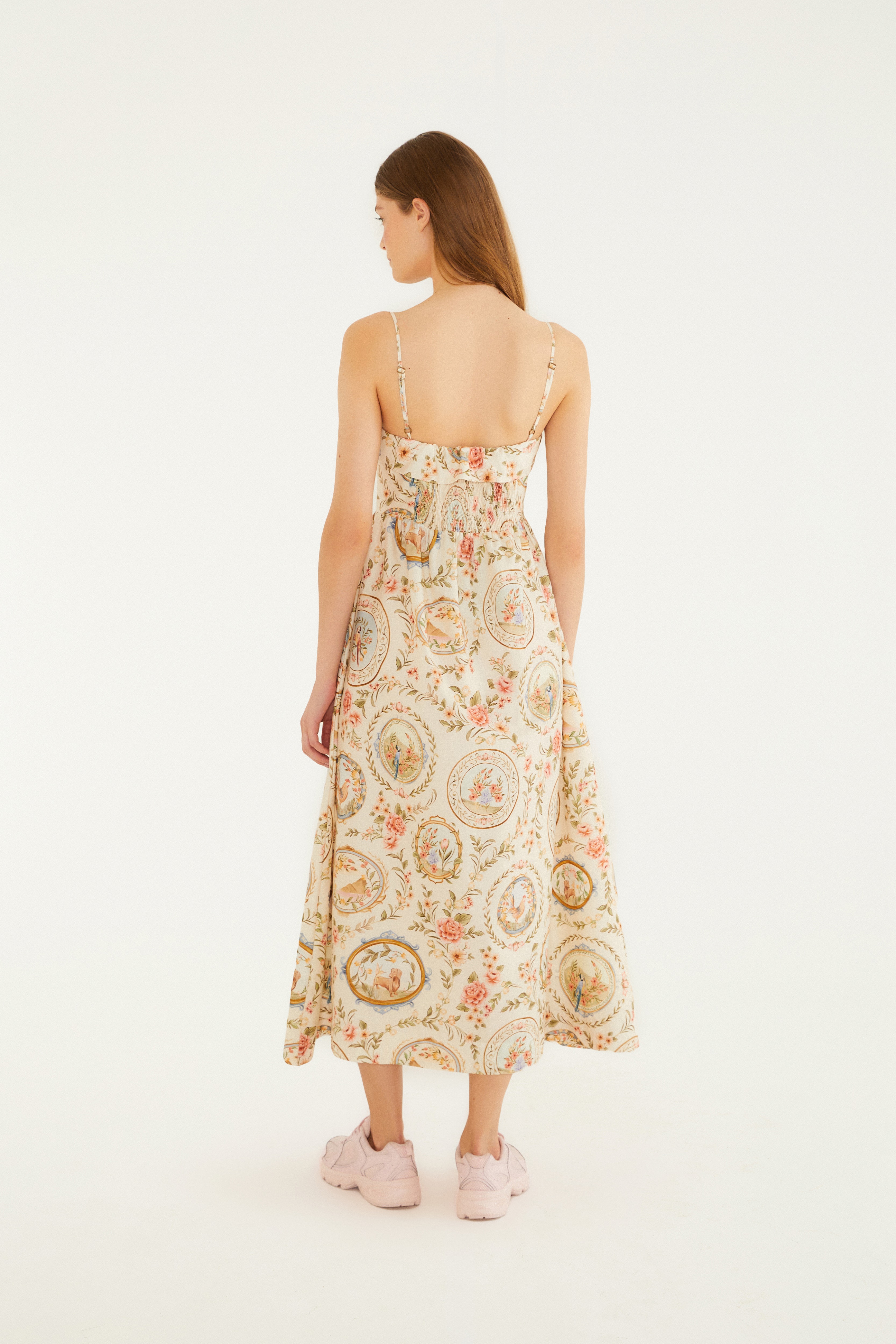Vestido Longo Estampado Relicário