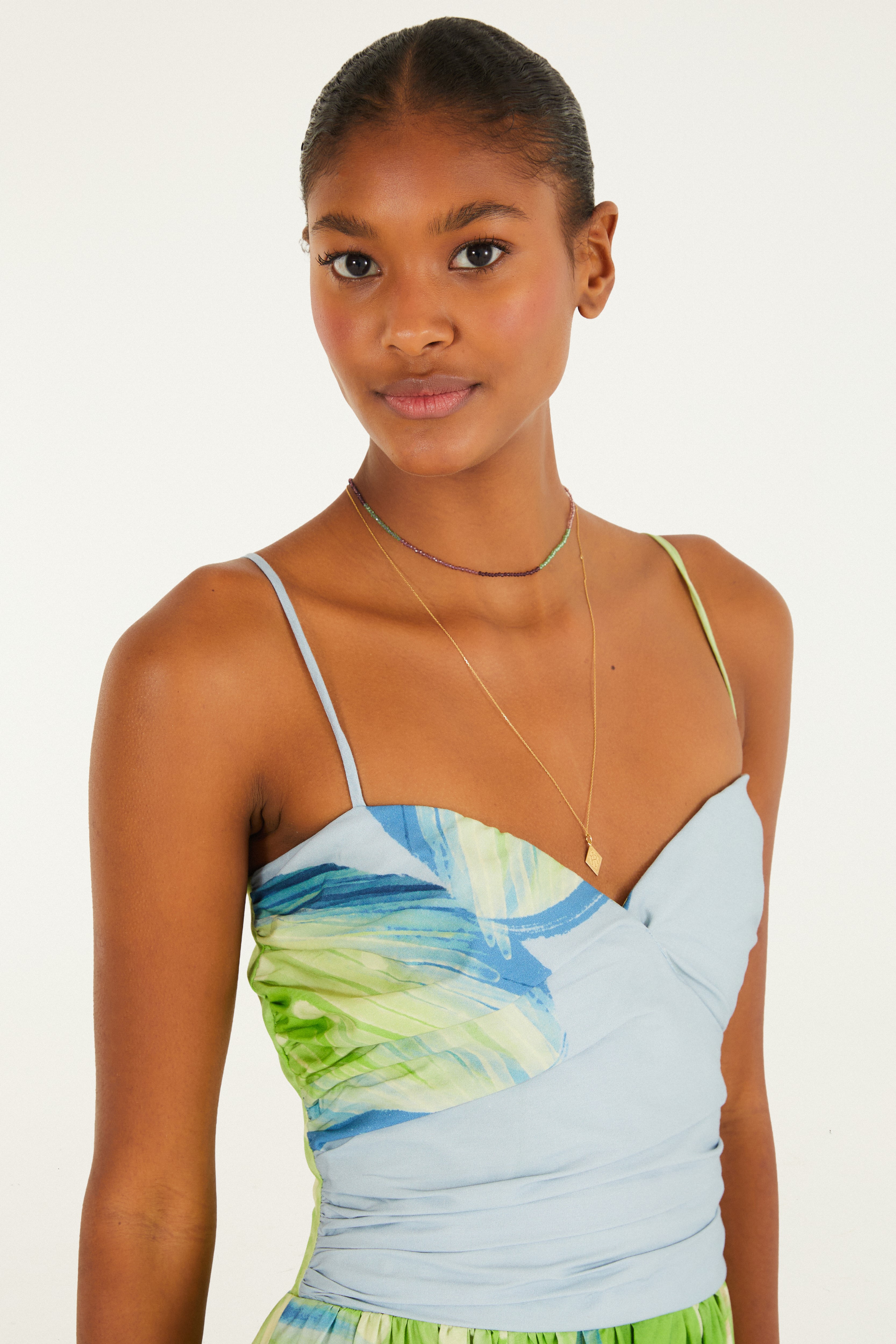 Vestido Estampado Lírio Tropical