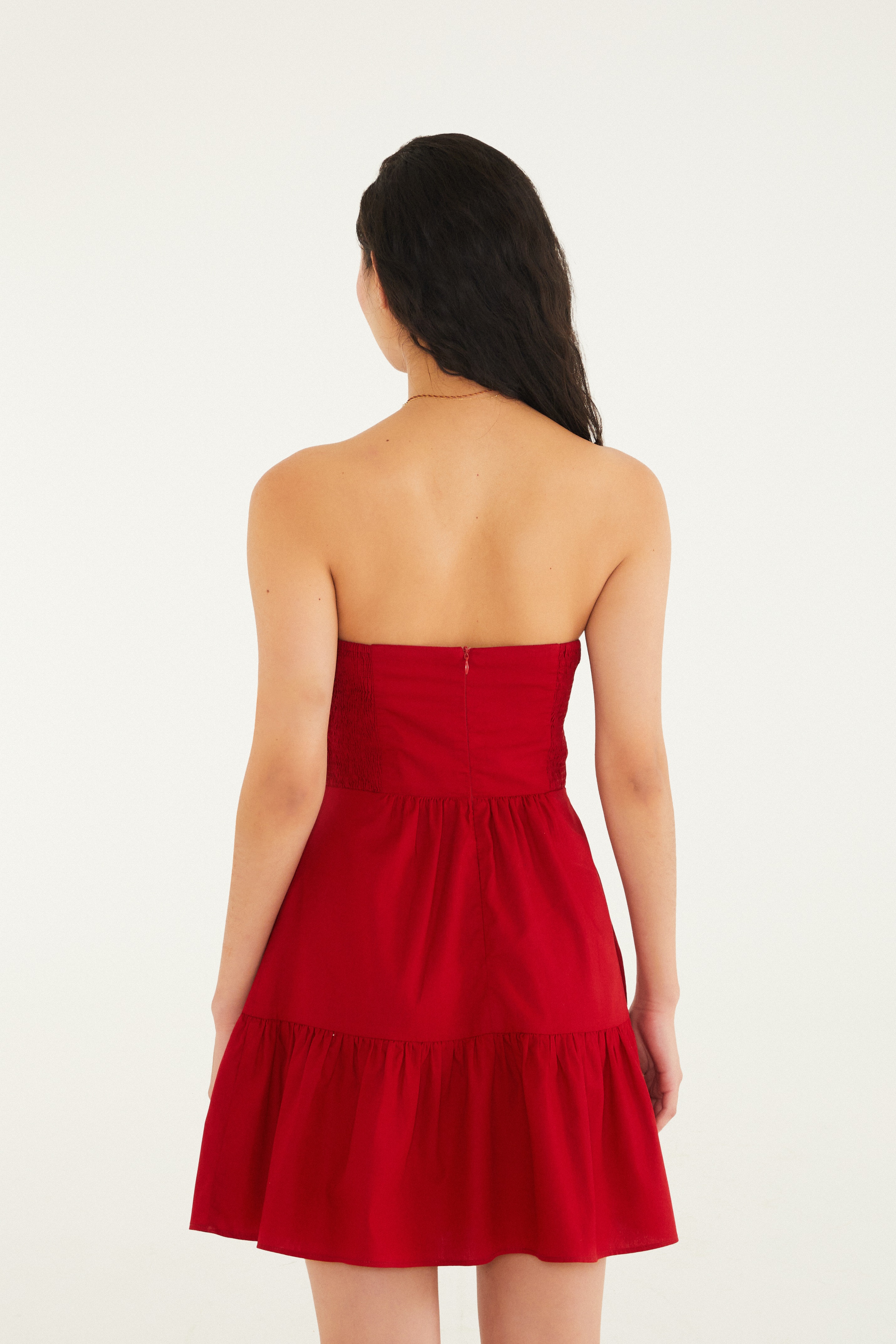 Vestido Curto Vermelho Urucum