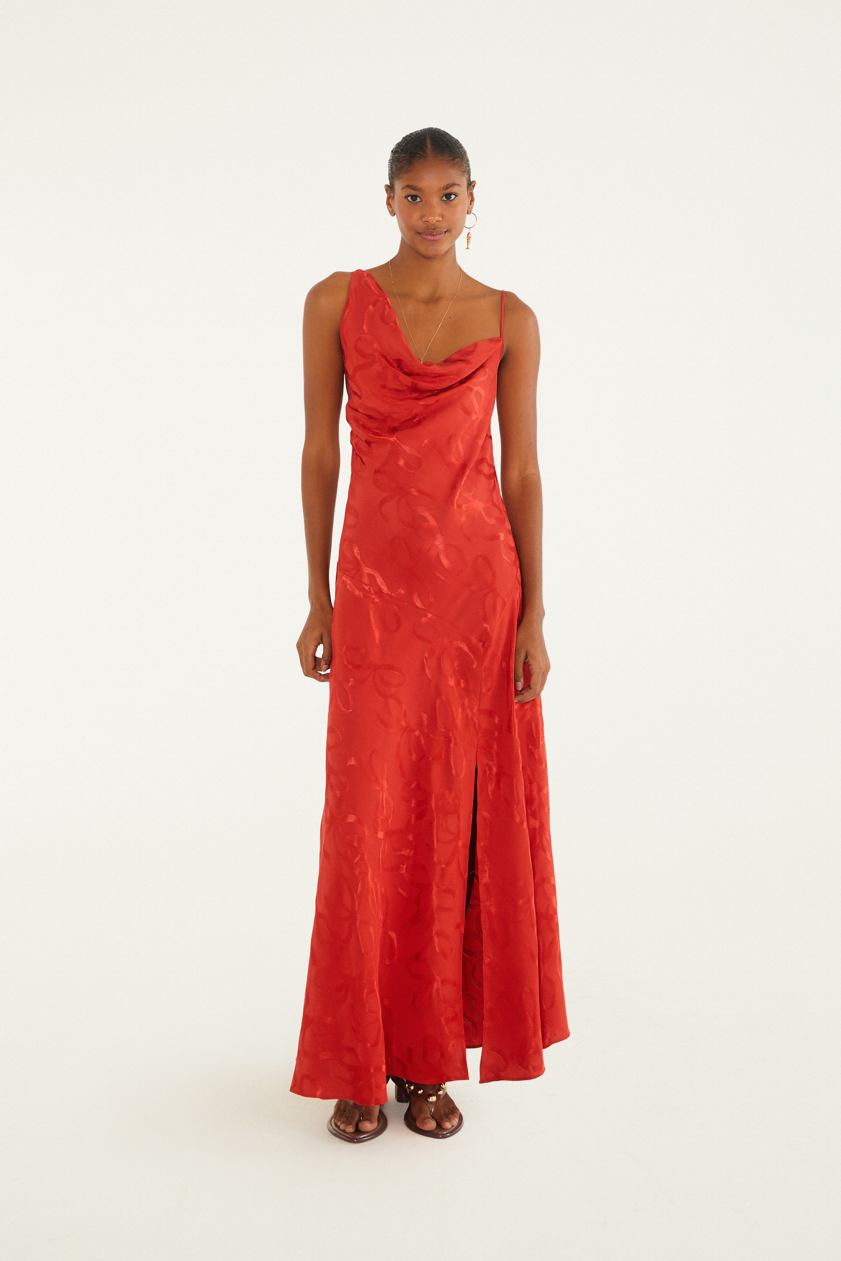 Vestido Jacquard Laços