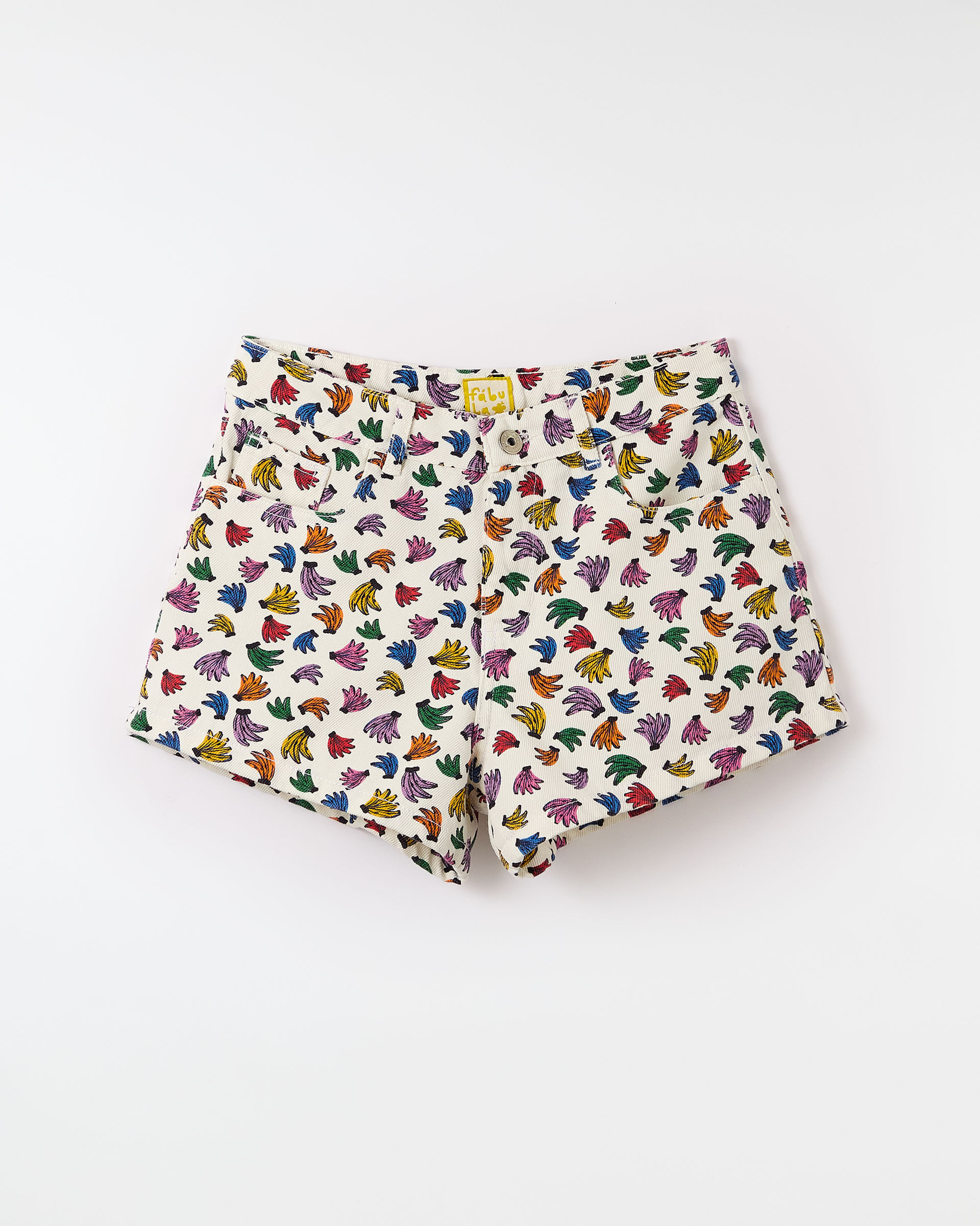 Short Sarja Confete De Banana
