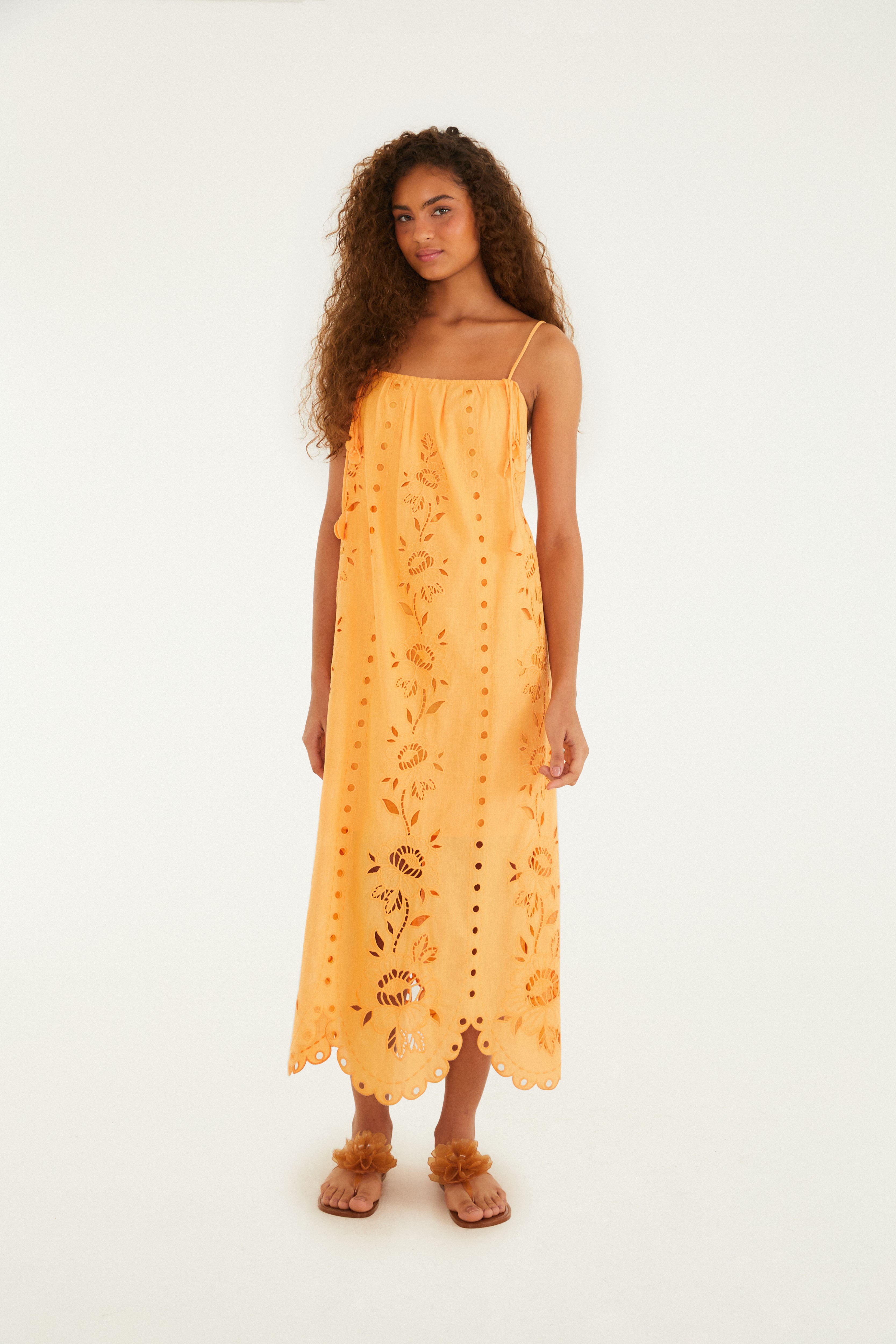 Vestido Bordado Artesanal Flores