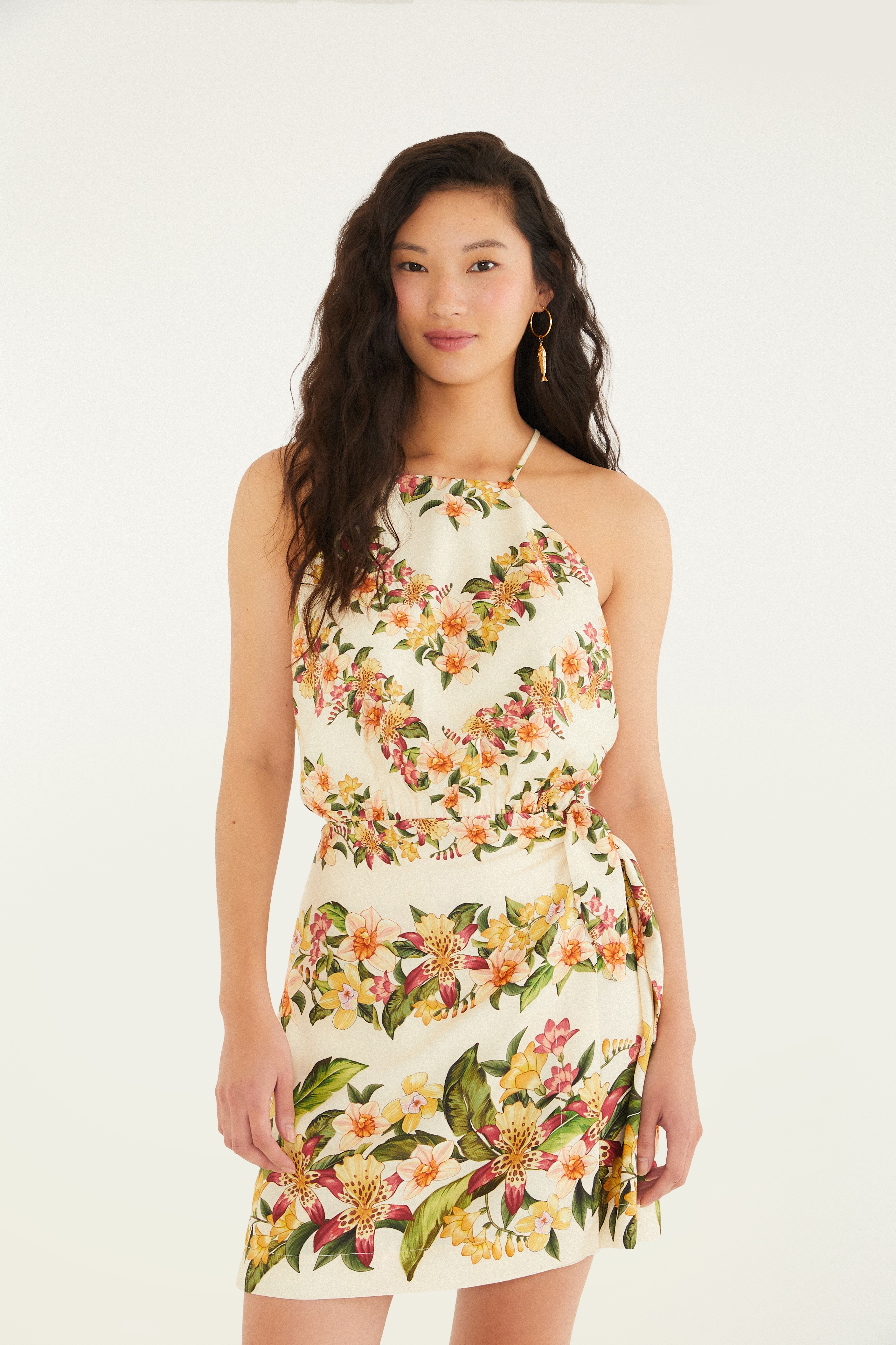 Vestido Curto Estampado Floral Mali