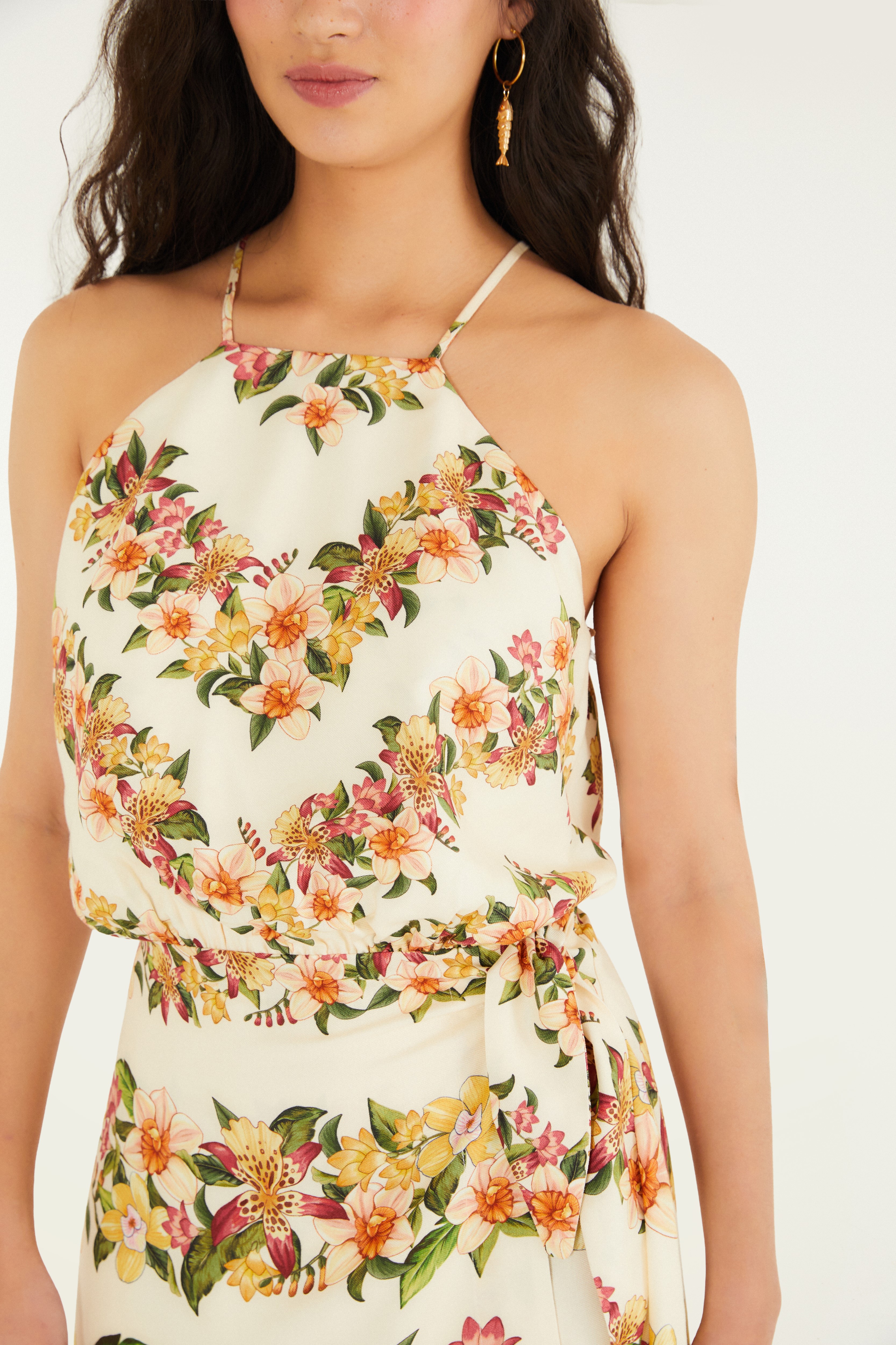 Vestido Curto Estampado Floral Mali