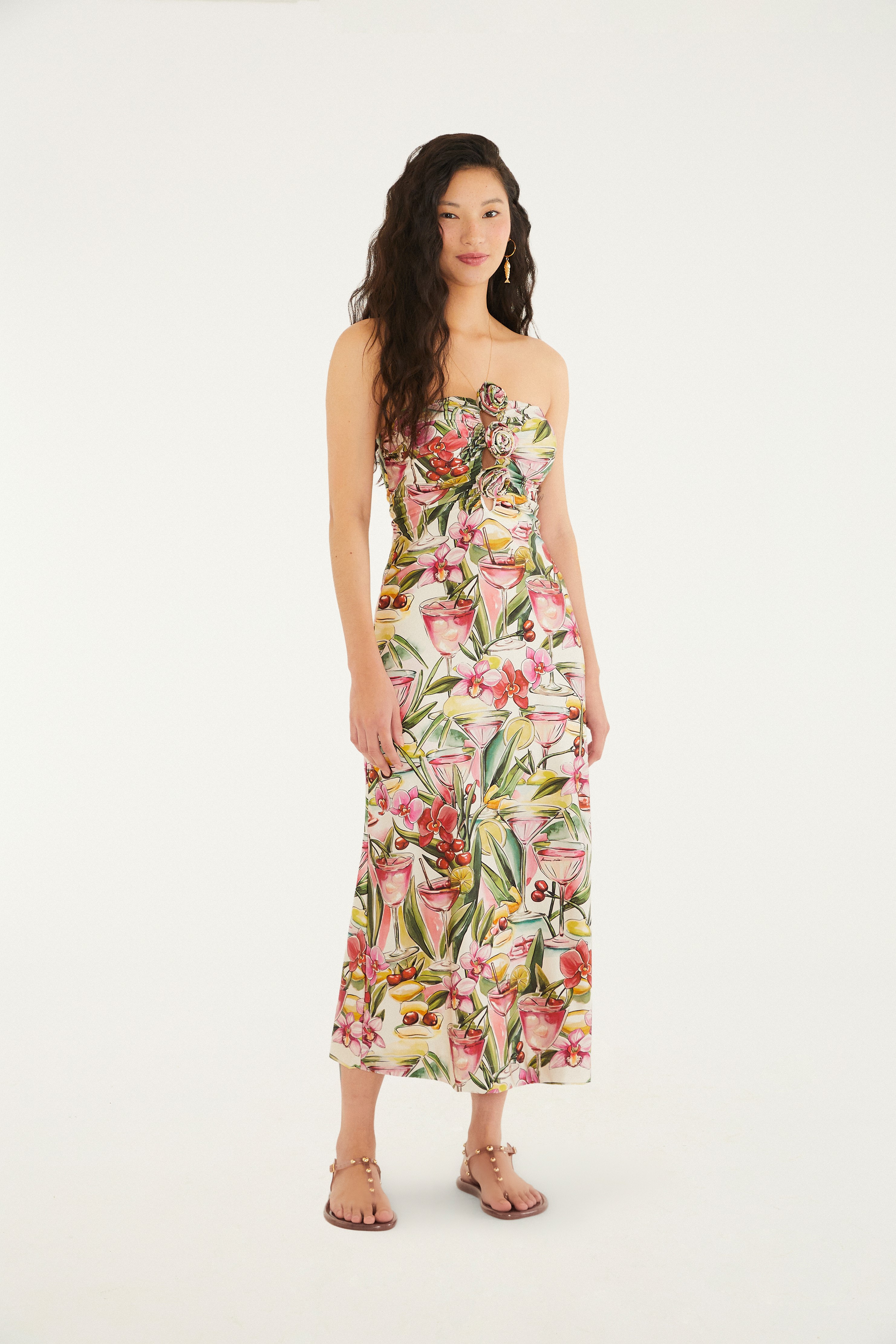 Vestido Estampado Flor Drink