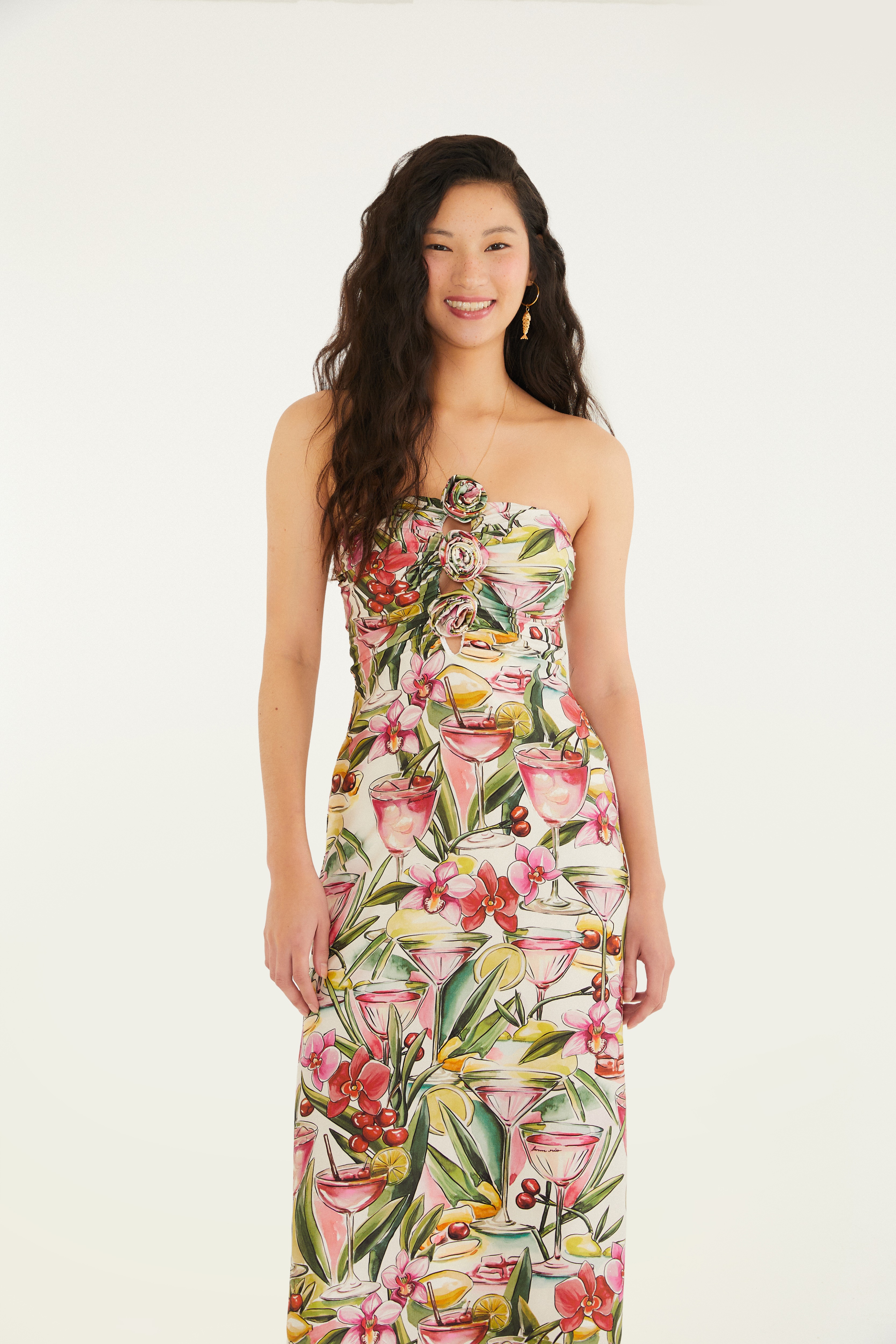 Vestido Estampado Flor Drink