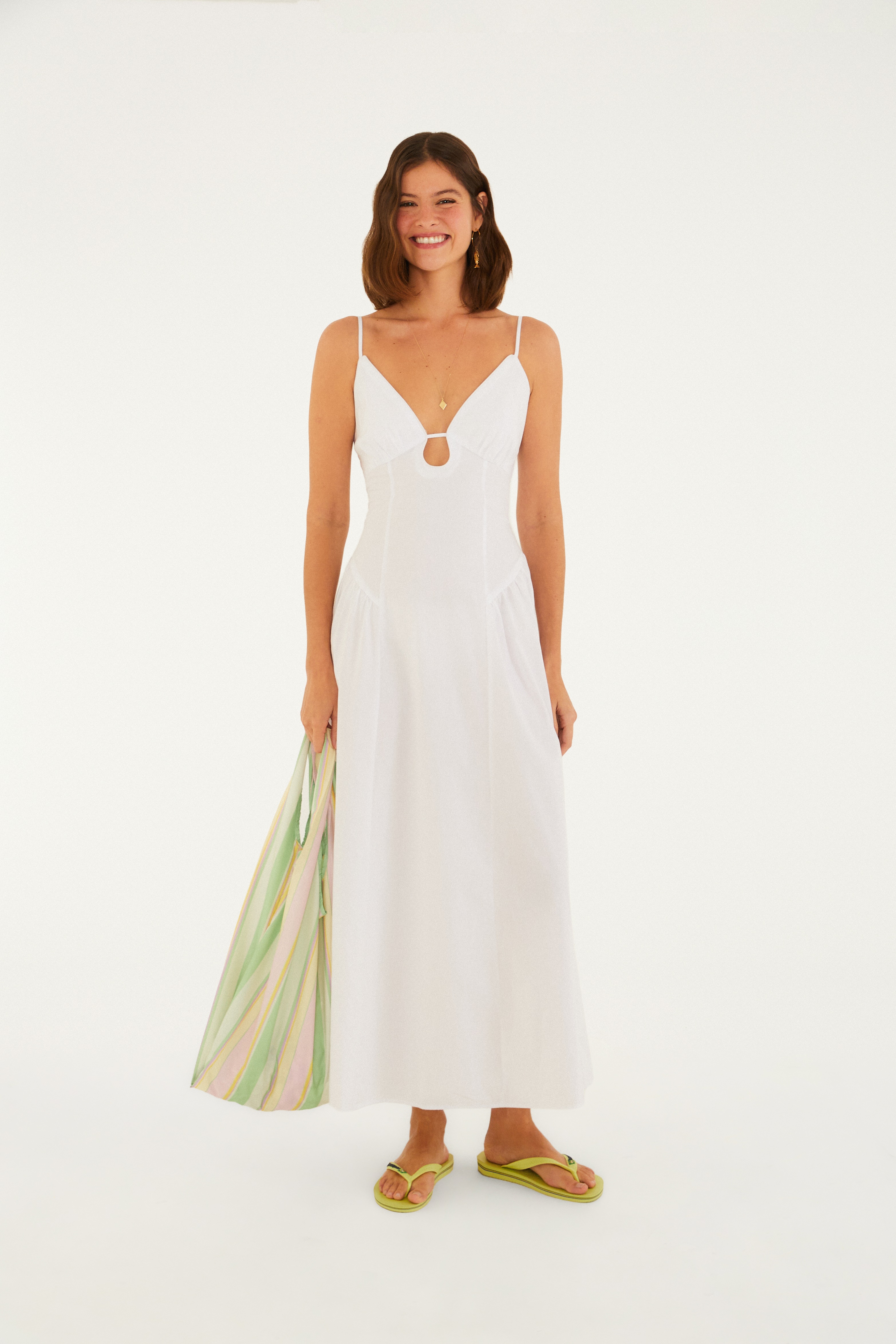 Vestido Alcinhas Decote