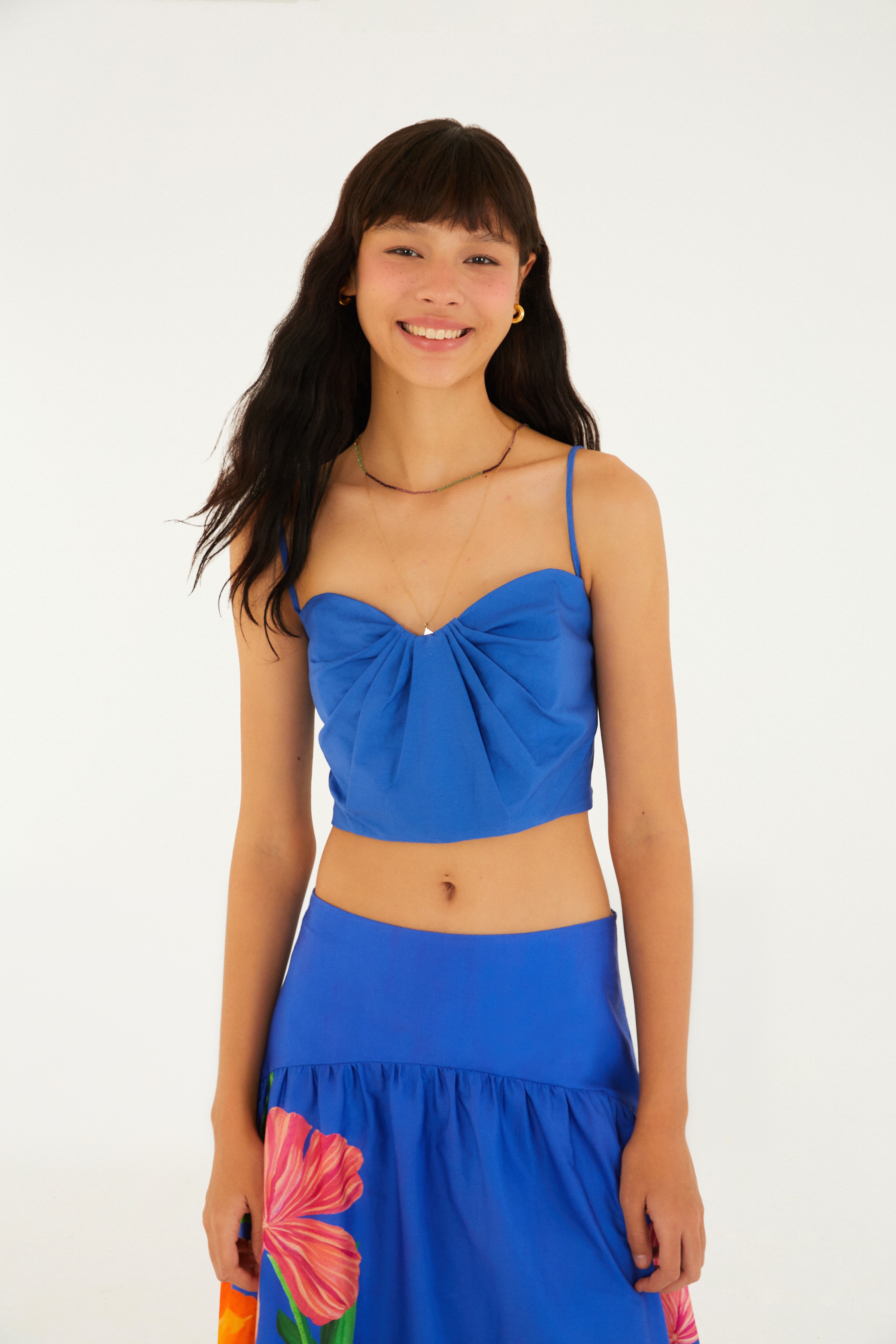 Blusa Pregas Alcinha