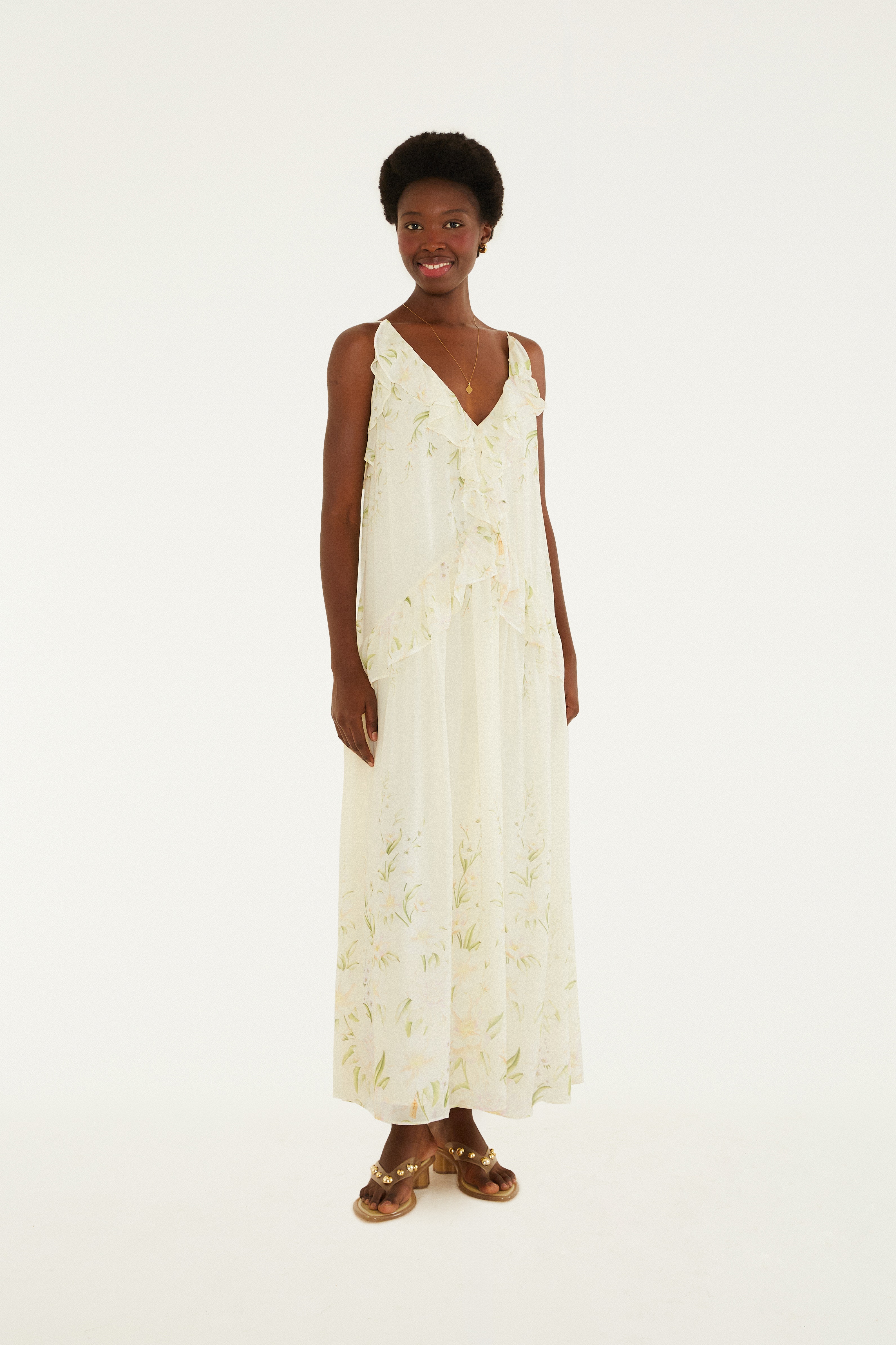 Vestido Longo Estampado Gabrielle