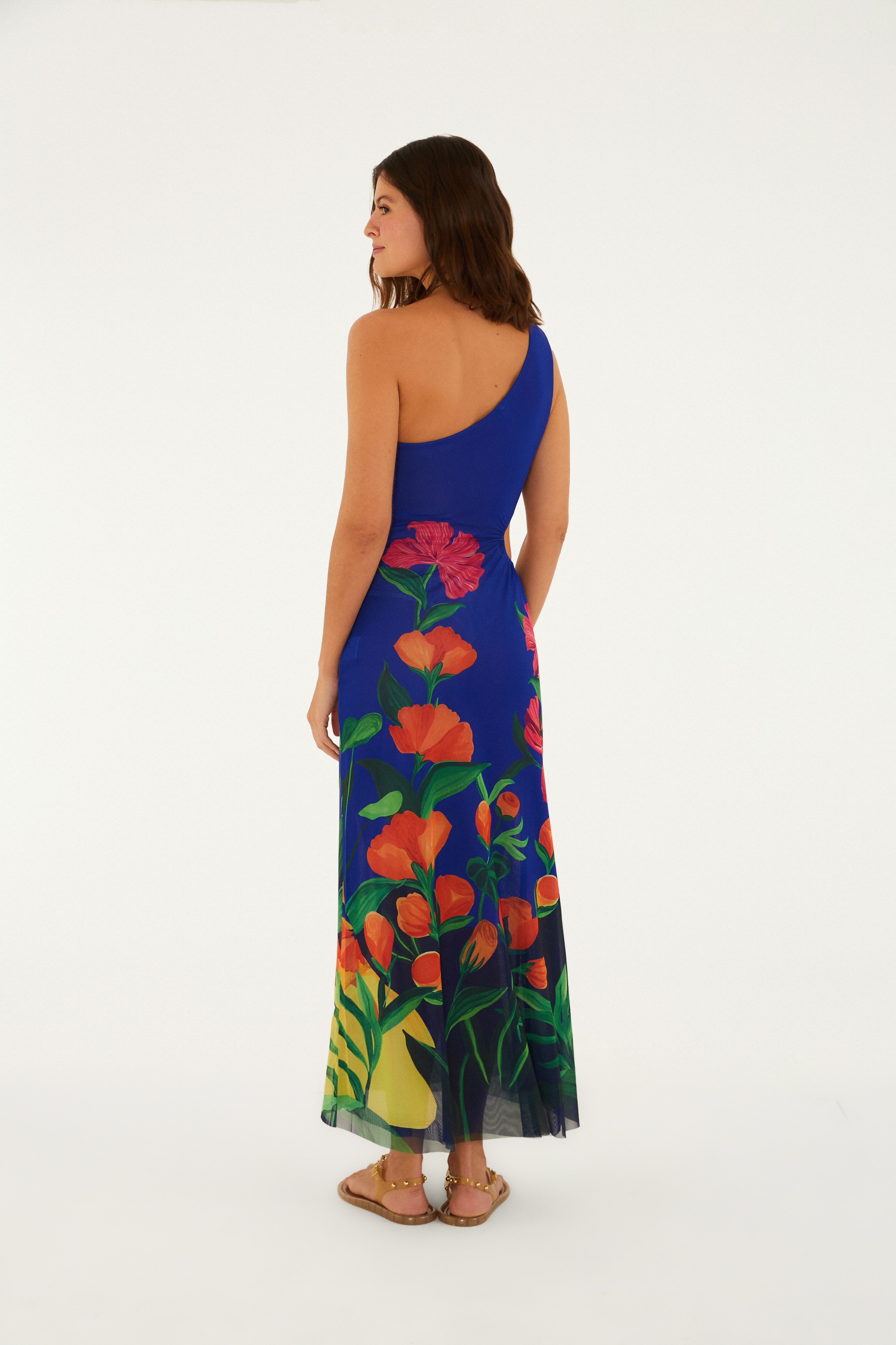 Vestido Tule Ombro Só Estampado Tarsila