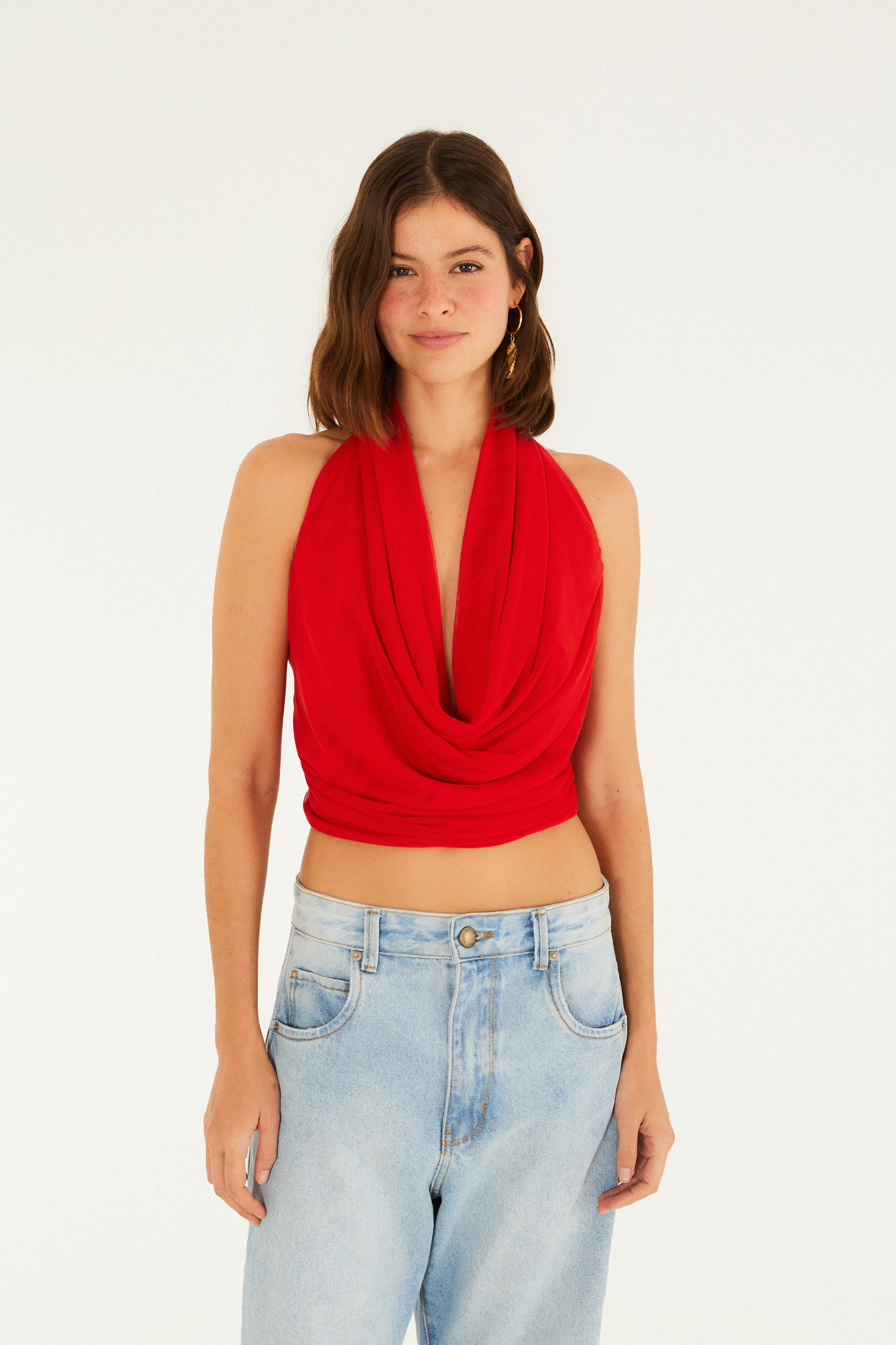 Blusa Frente Única Tule