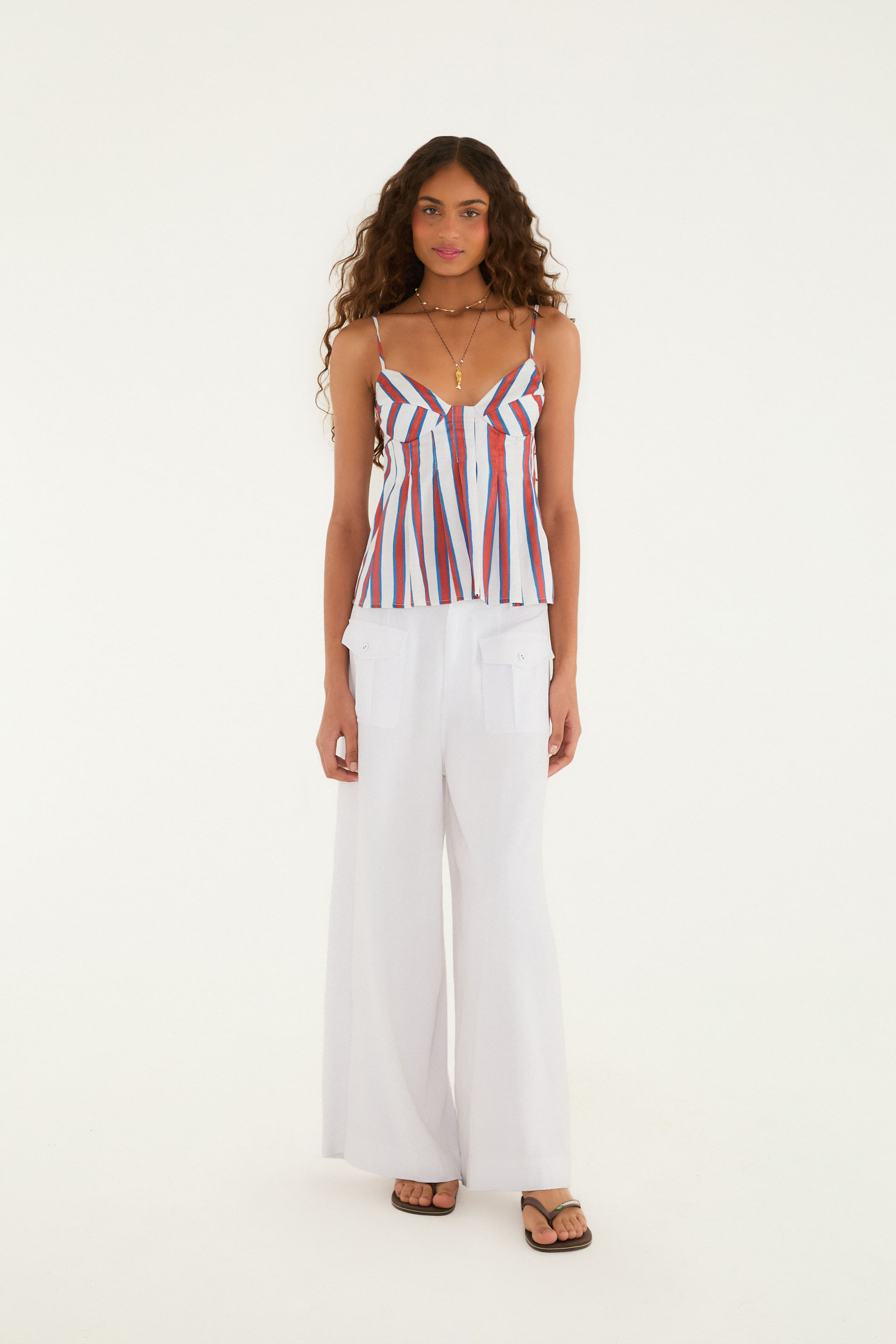 Calça Pantalona Bolso