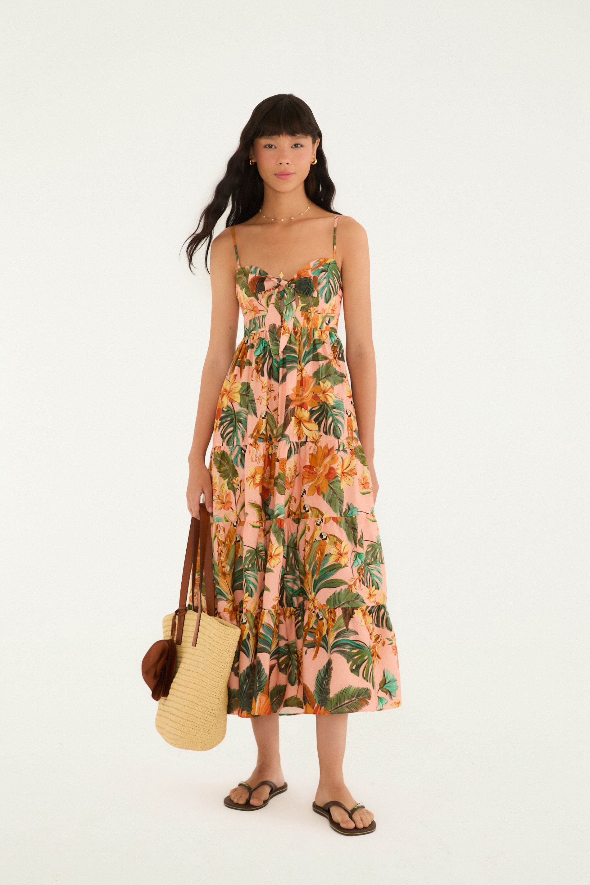 Vestido Marias Estampado Canto Dos Pássaros