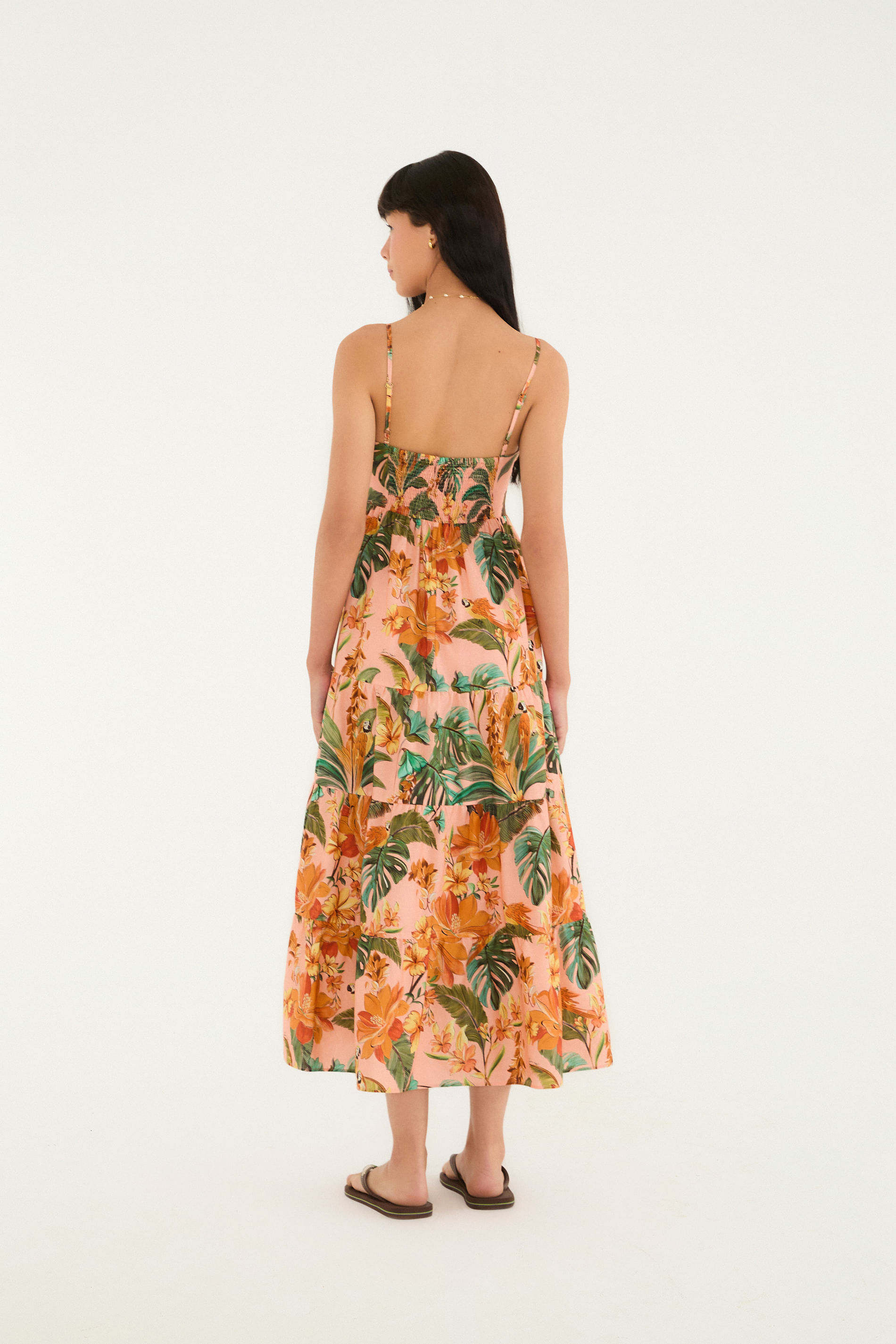 Vestido Marias Estampado Canto Dos Pássaros