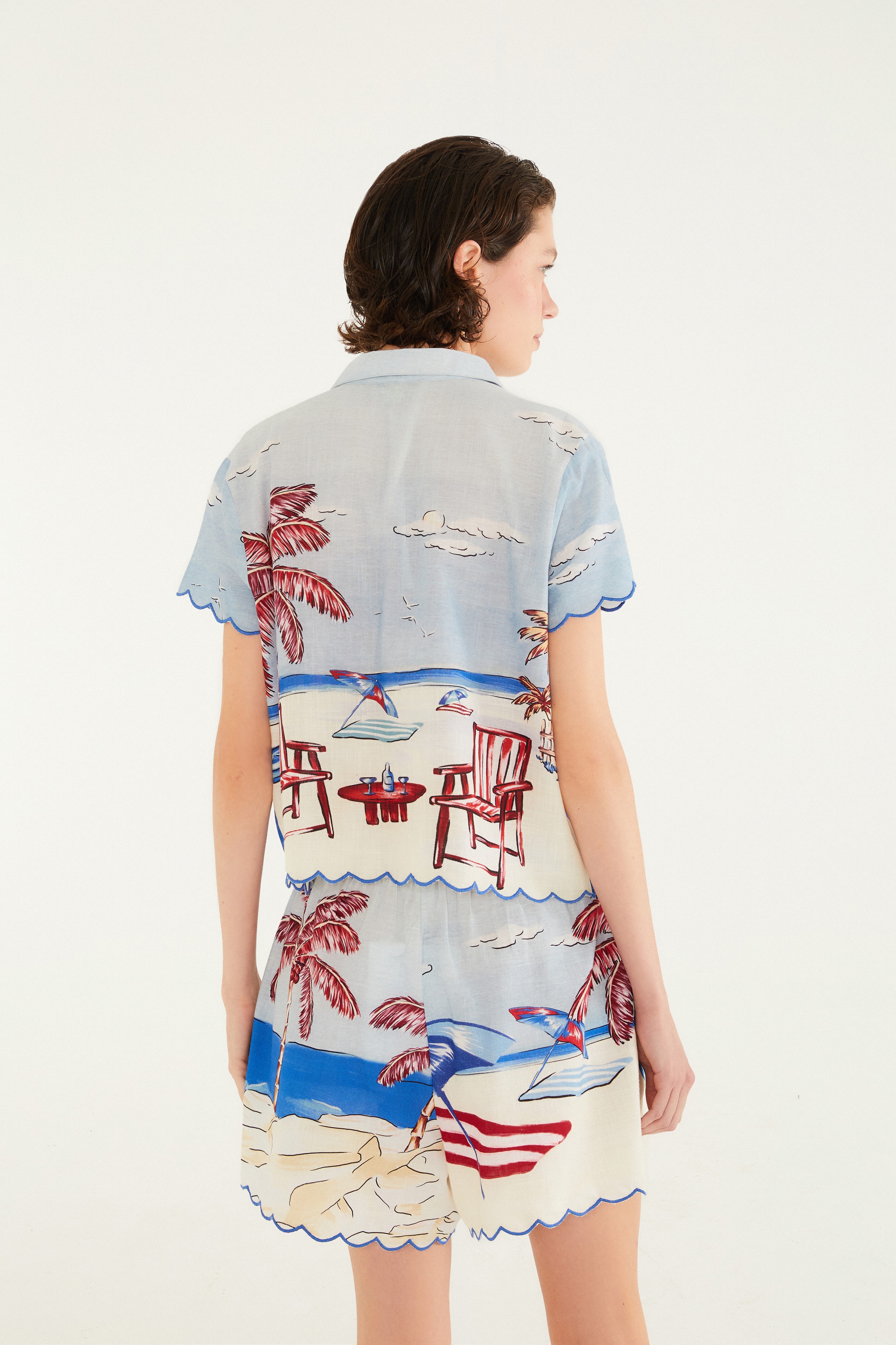 Camisa Festone Diário De Verão