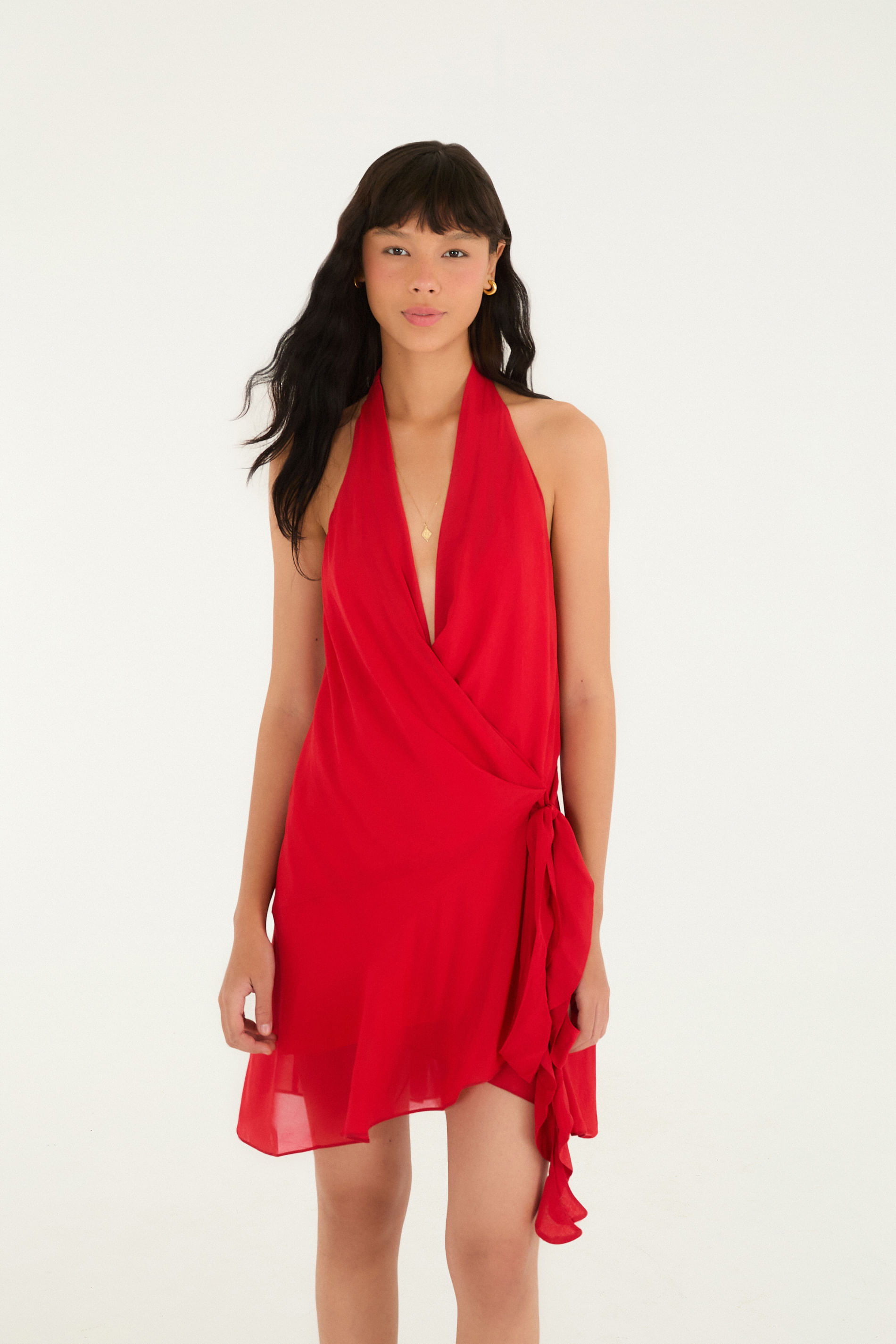Vestido Curto Transpasse