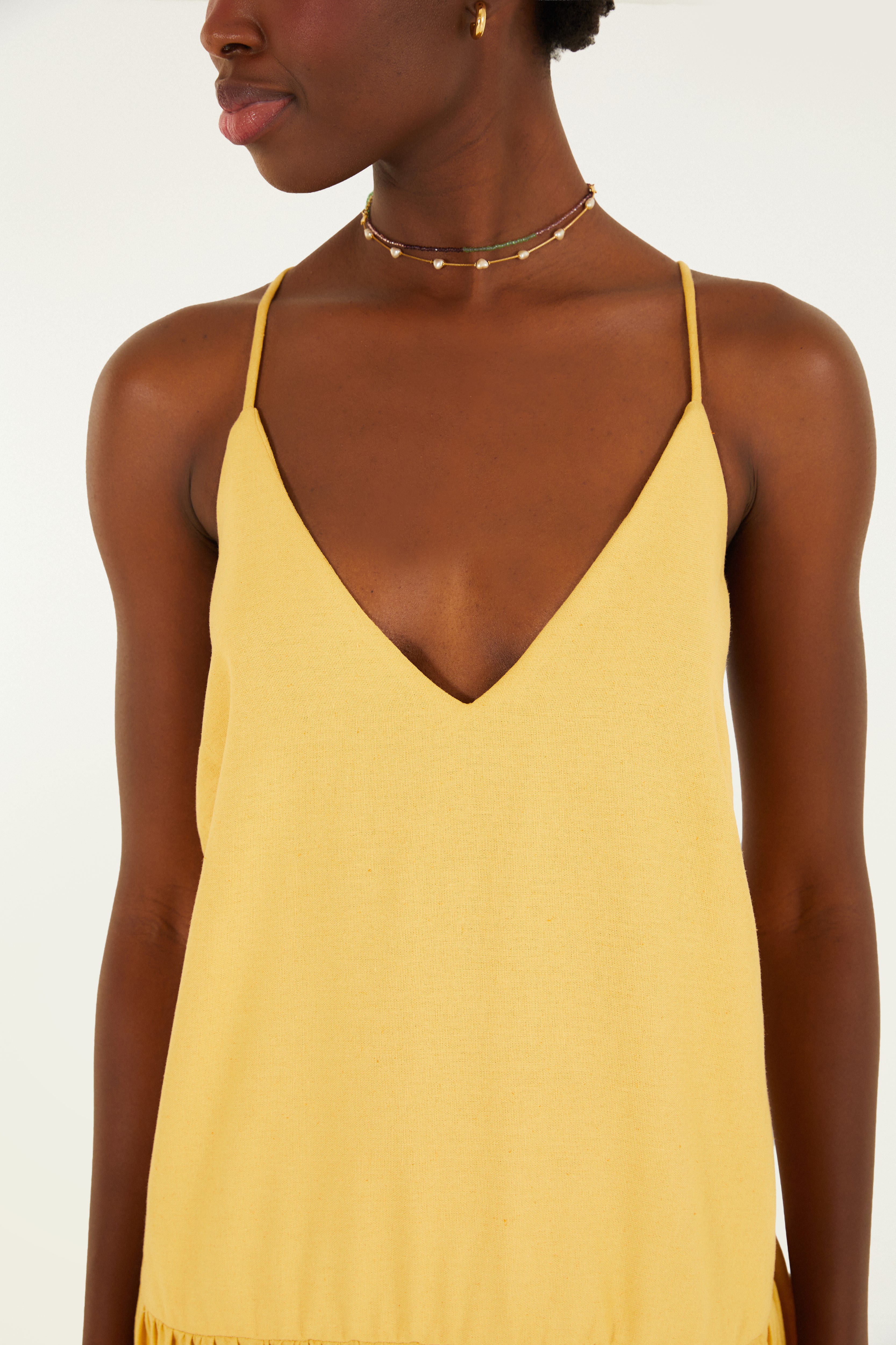 Vestido Alcinhas Decote Costas