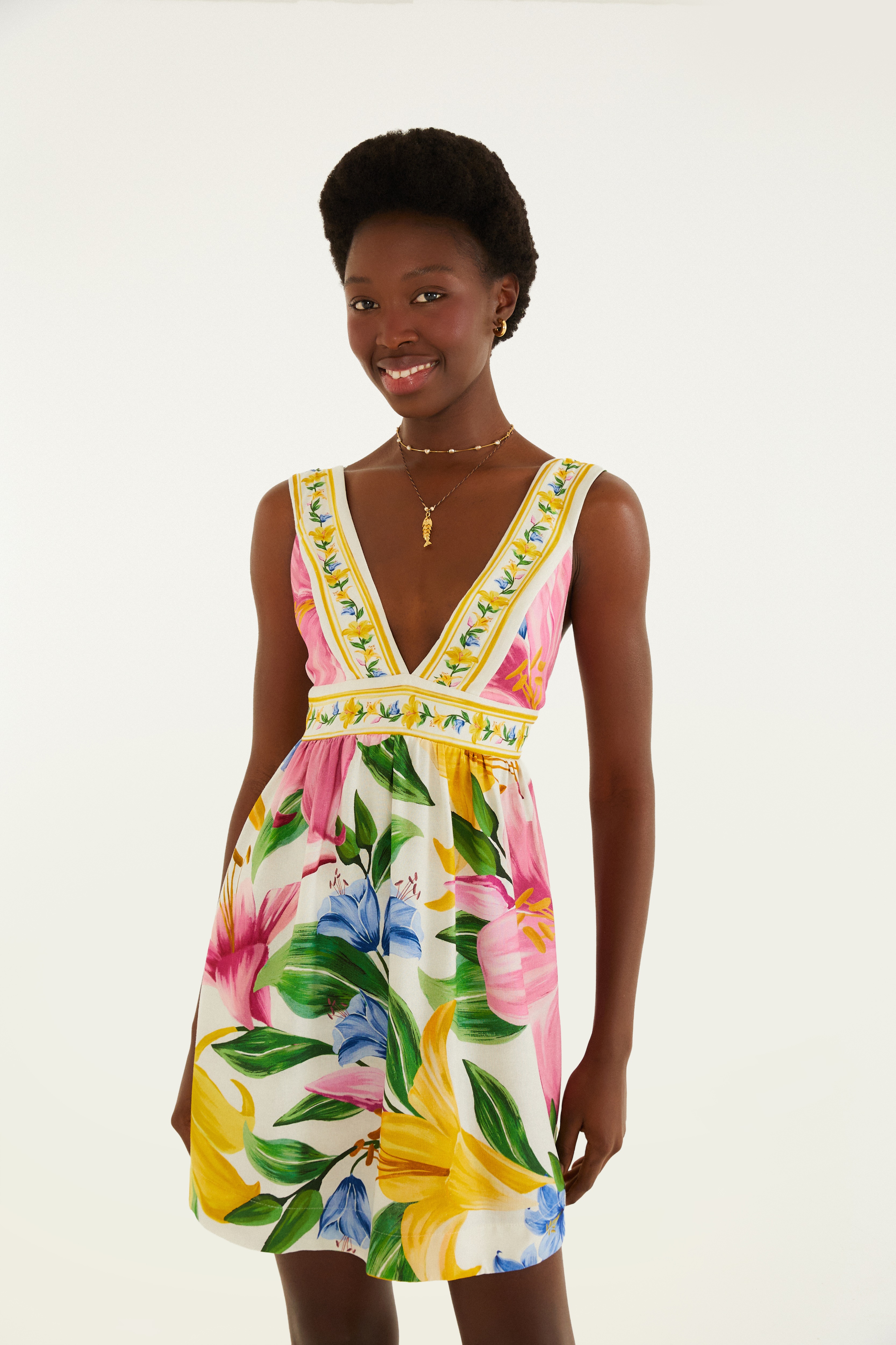 Vestido Curto Estampado Floral Malu