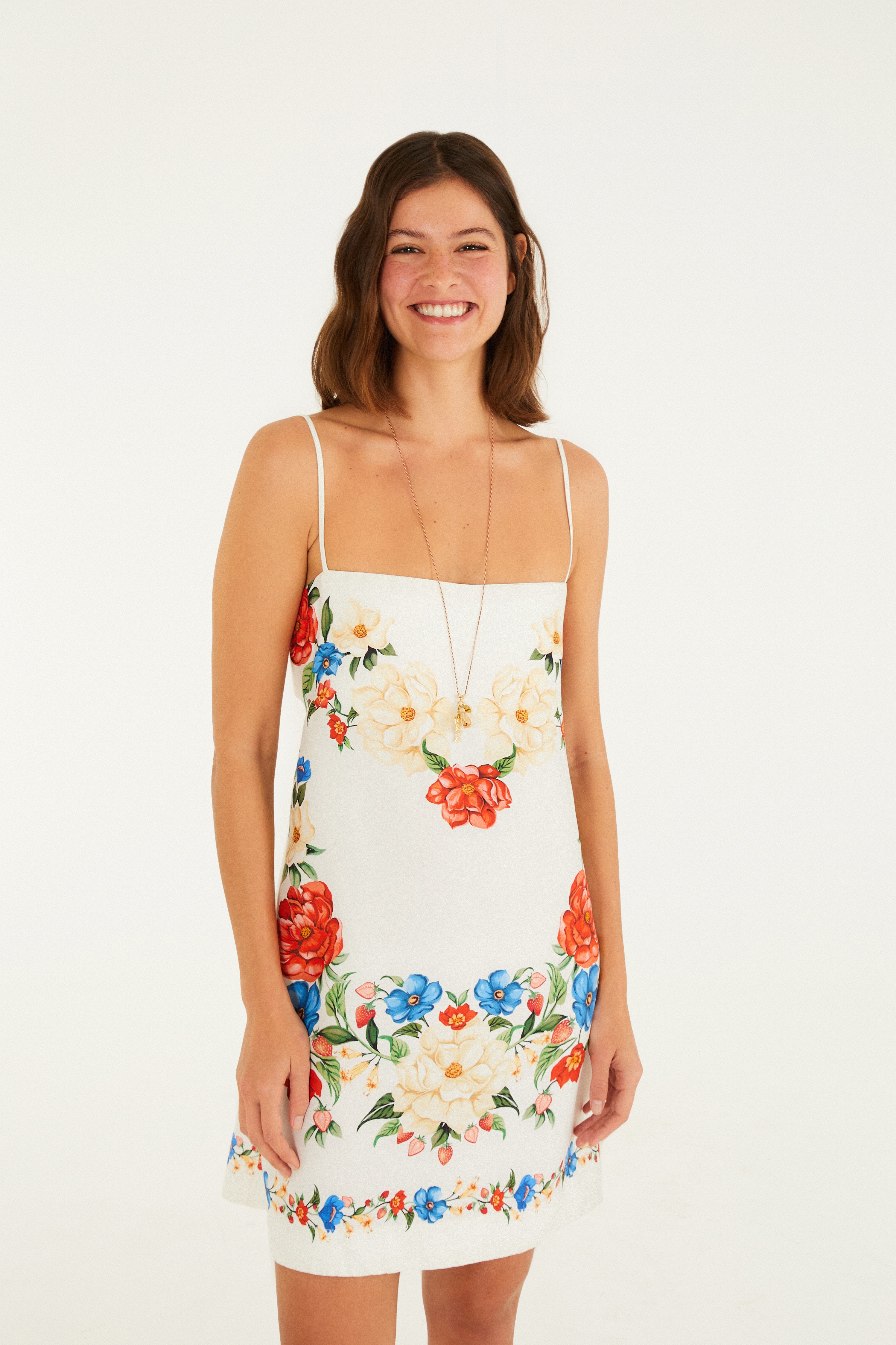 Vestido Curto Estampado Floral Mariana