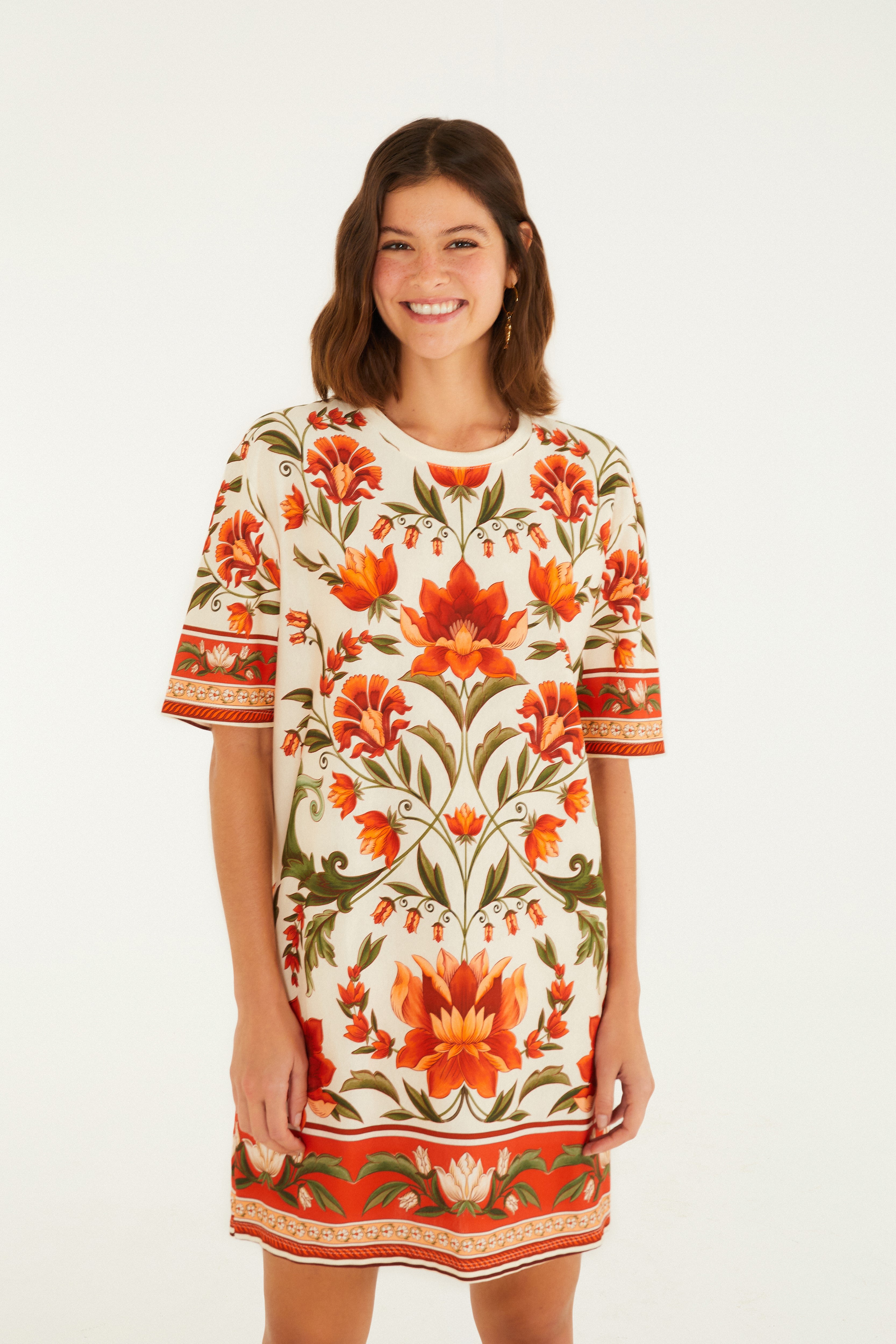 Vestido T-Shirt Básico Estampado Natalia