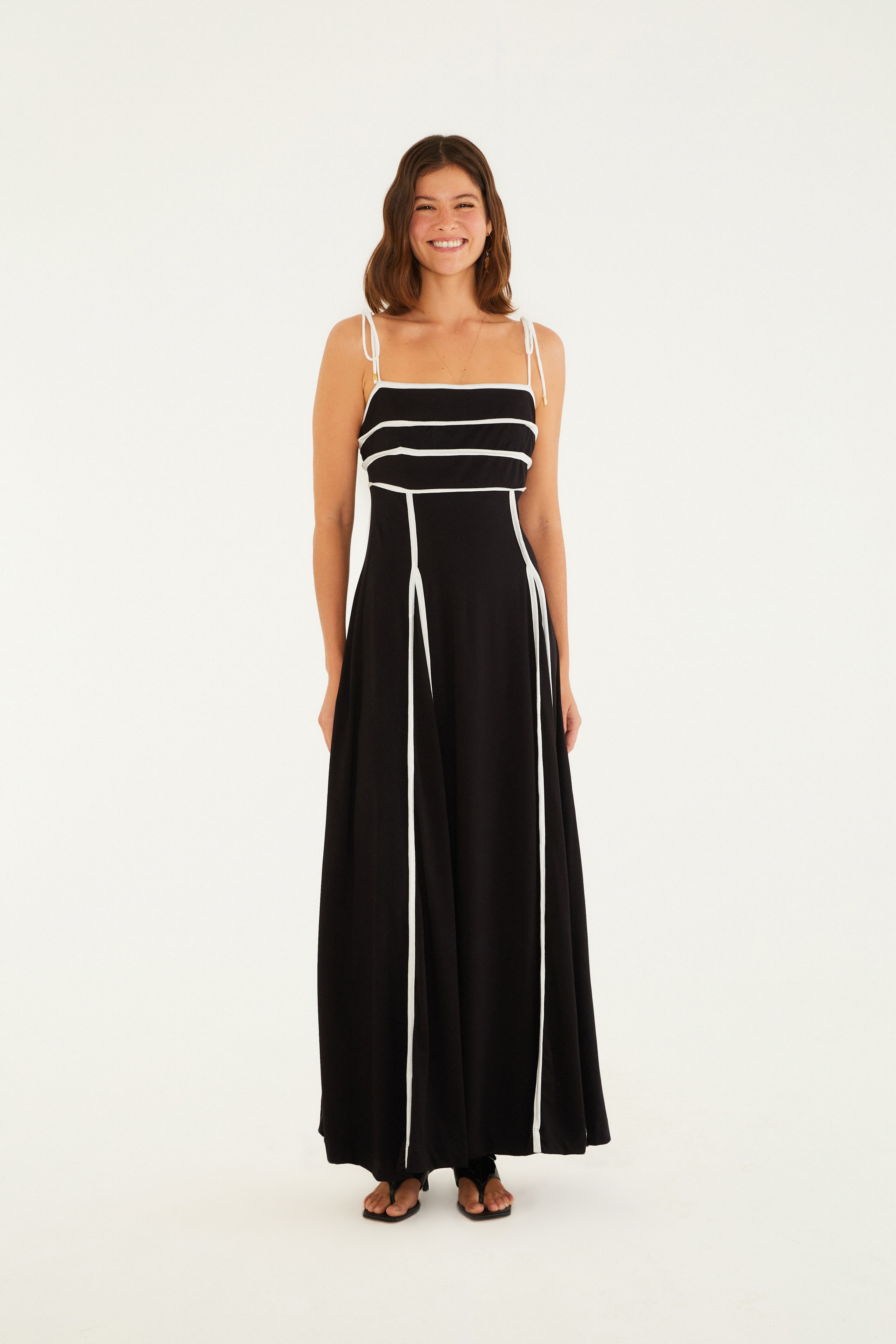 Vestido Cropped Vivo Bicolor