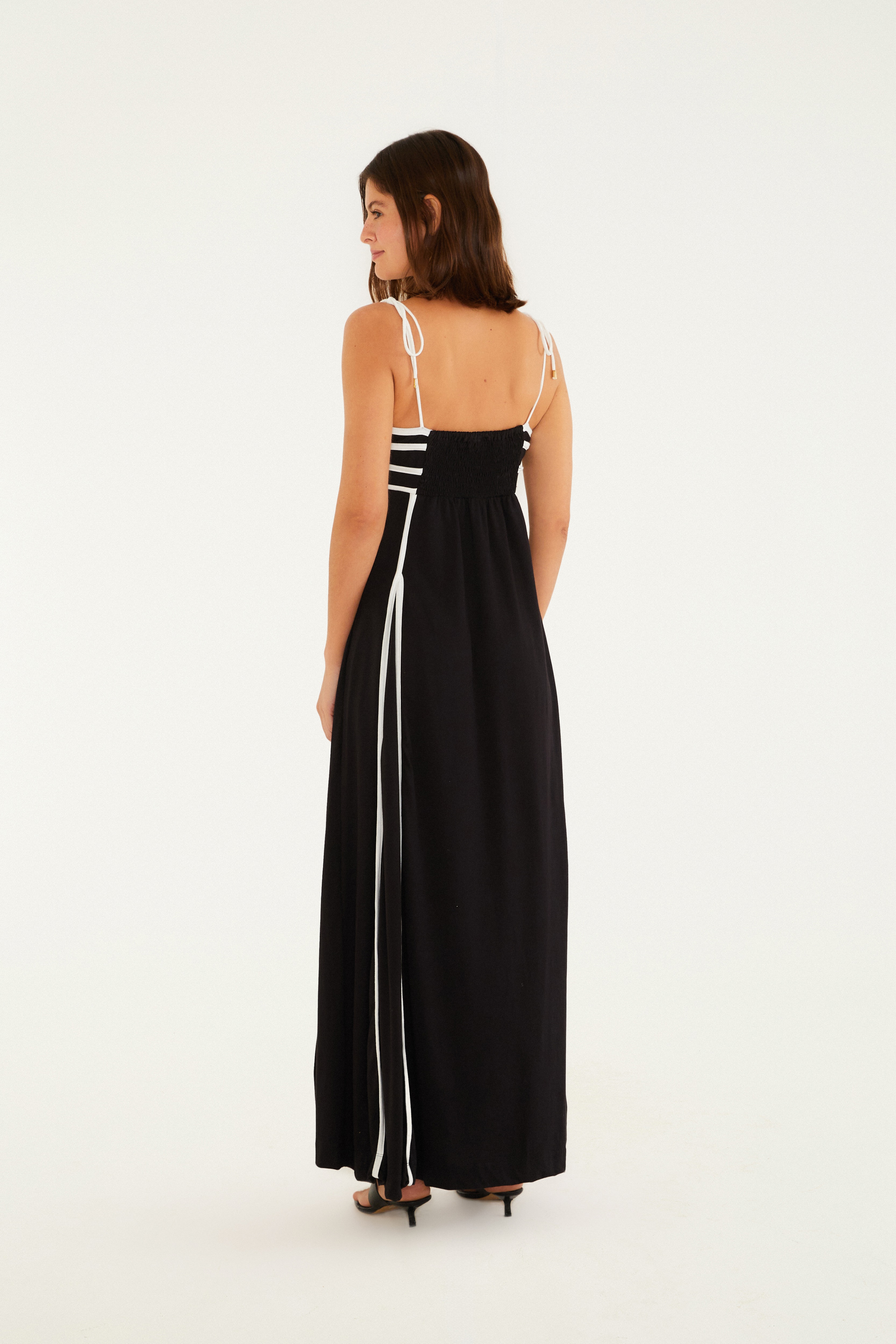 Vestido Cropped Vivo Bicolor