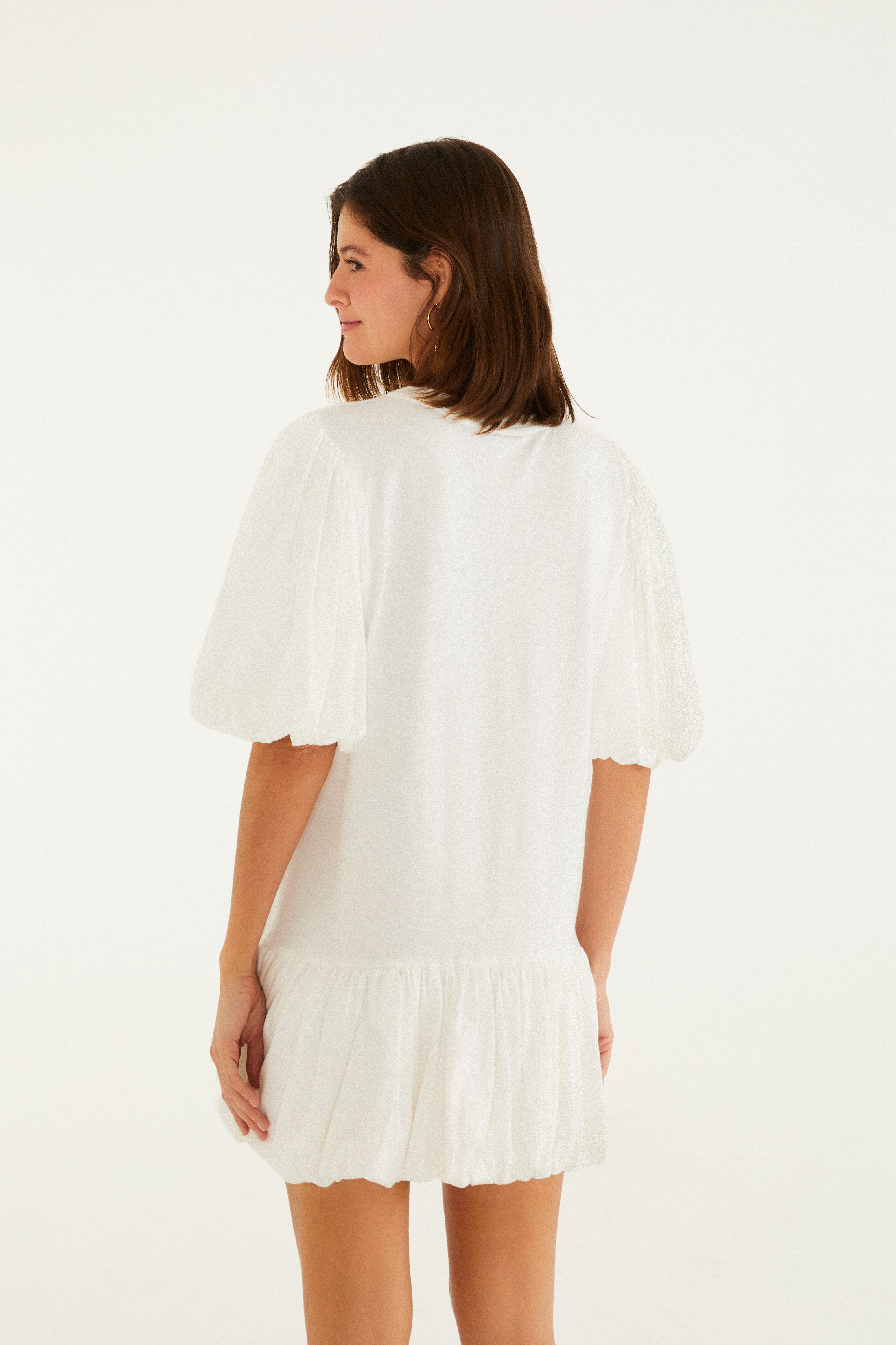 Vestido Cropped Recorte Cintura