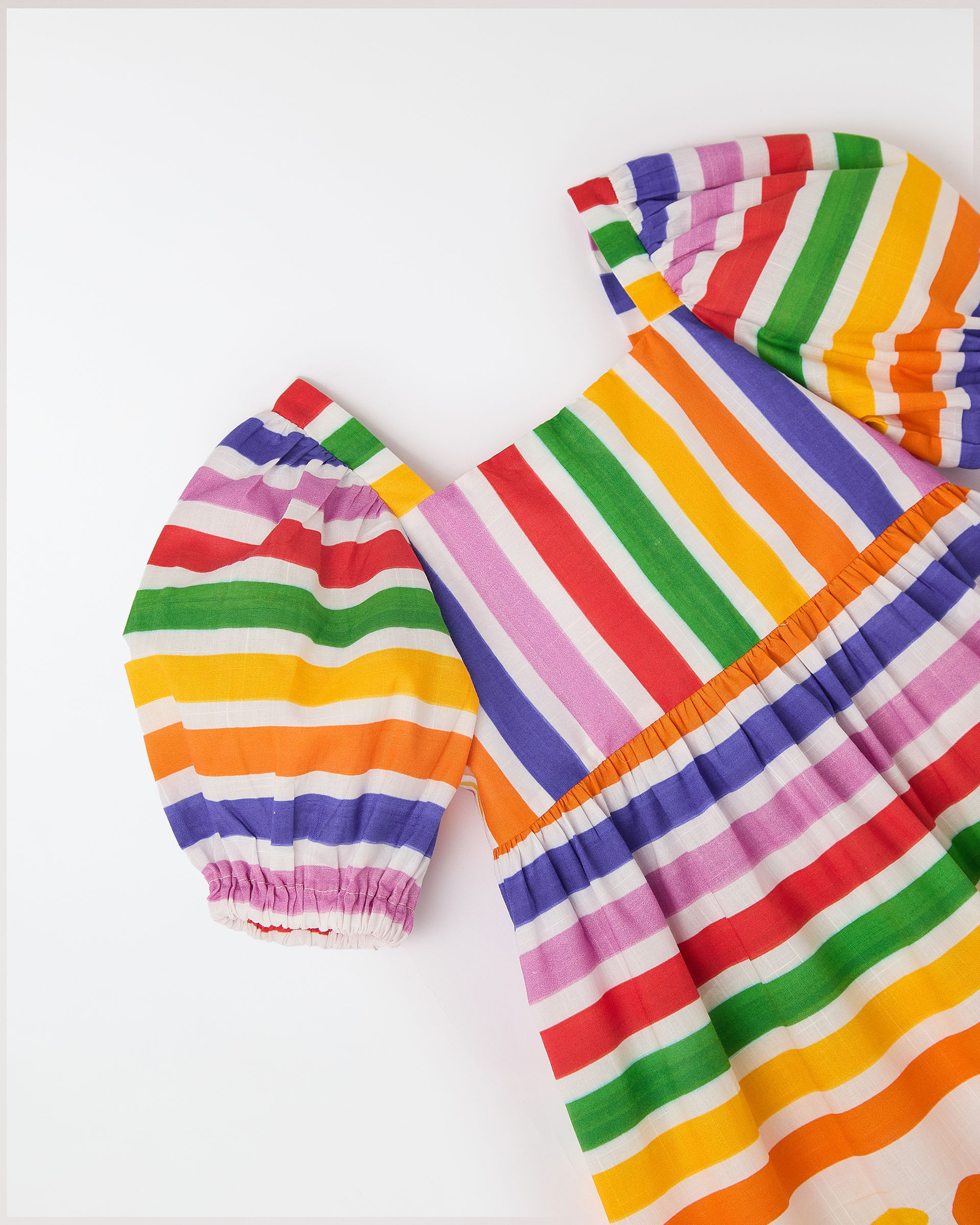 Vestido Barrado Multicor