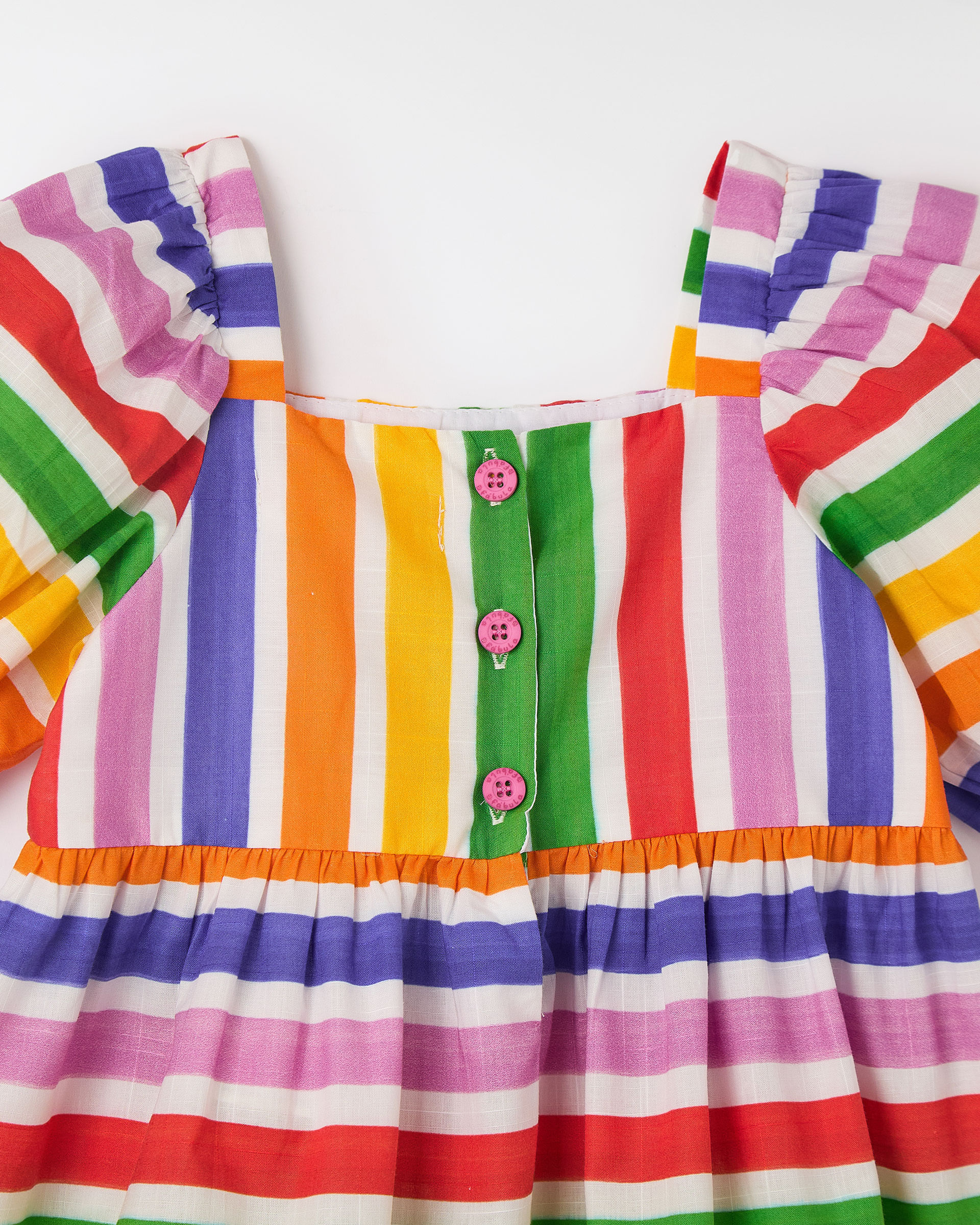 Vestido Barrado Multicor