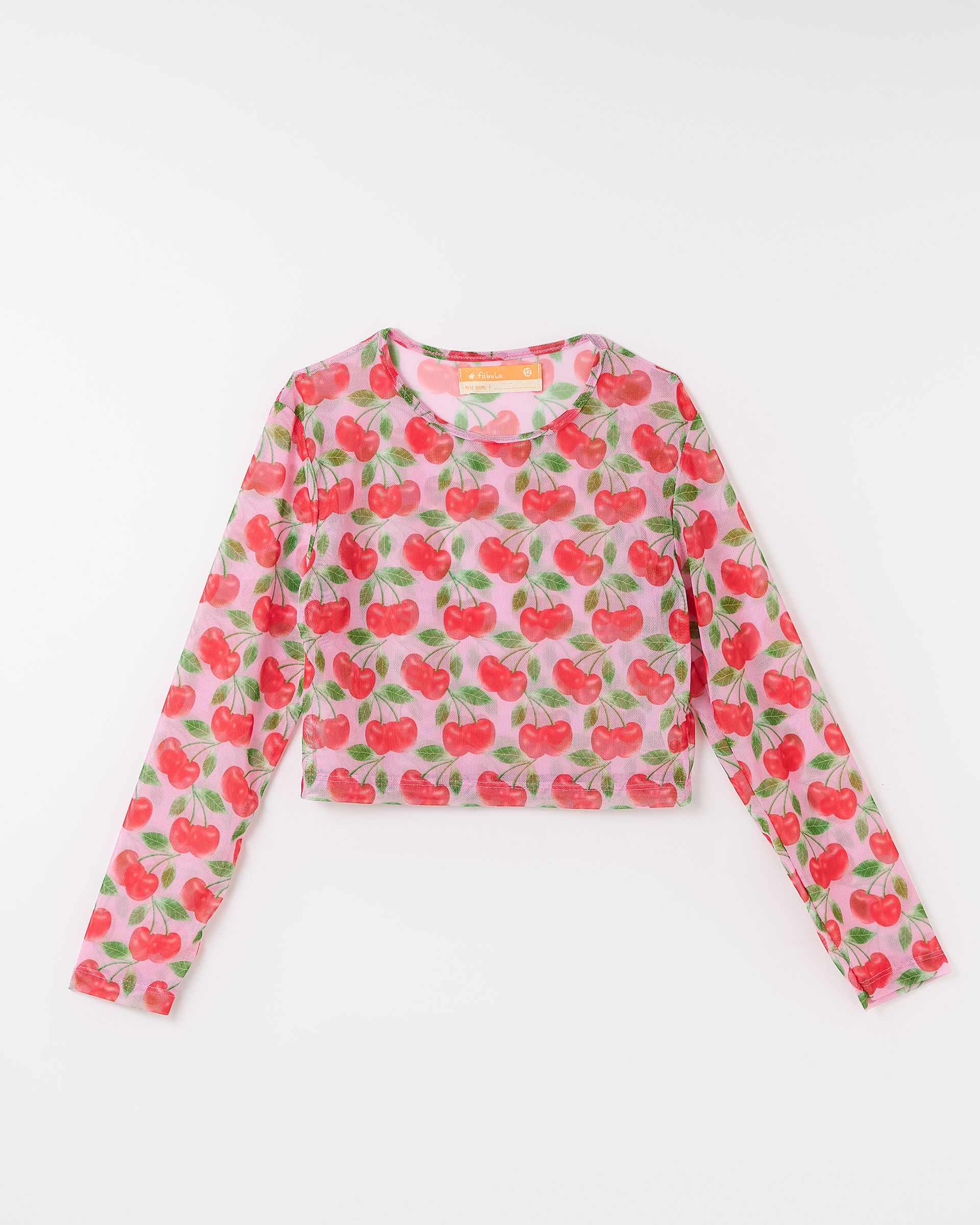 Blusa De Tule Cereja Doce Maxi Ml