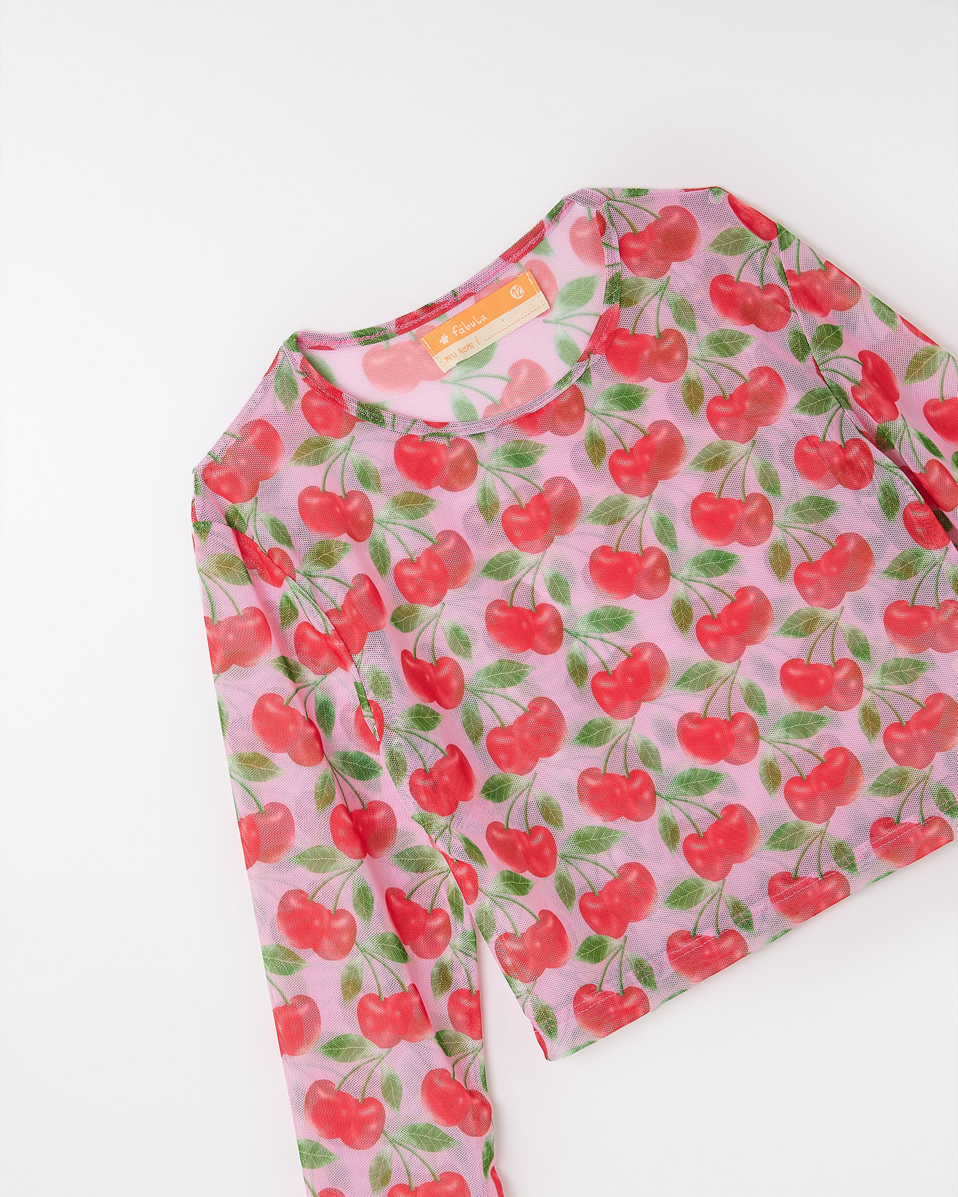 Blusa De Tule Cereja Doce Maxi Ml